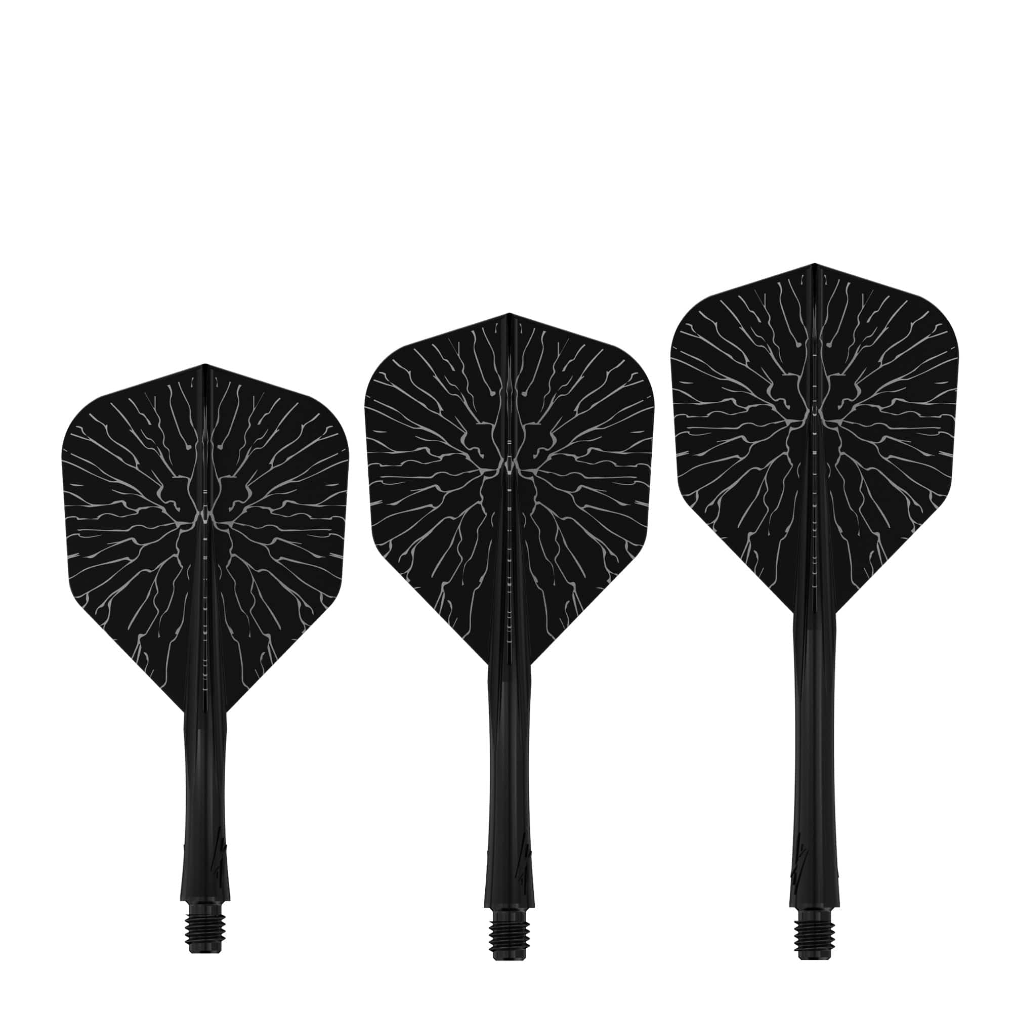 Caliburn SUP Flights - Moulded Shaft and Flight - Standard No6 - Crack - Black