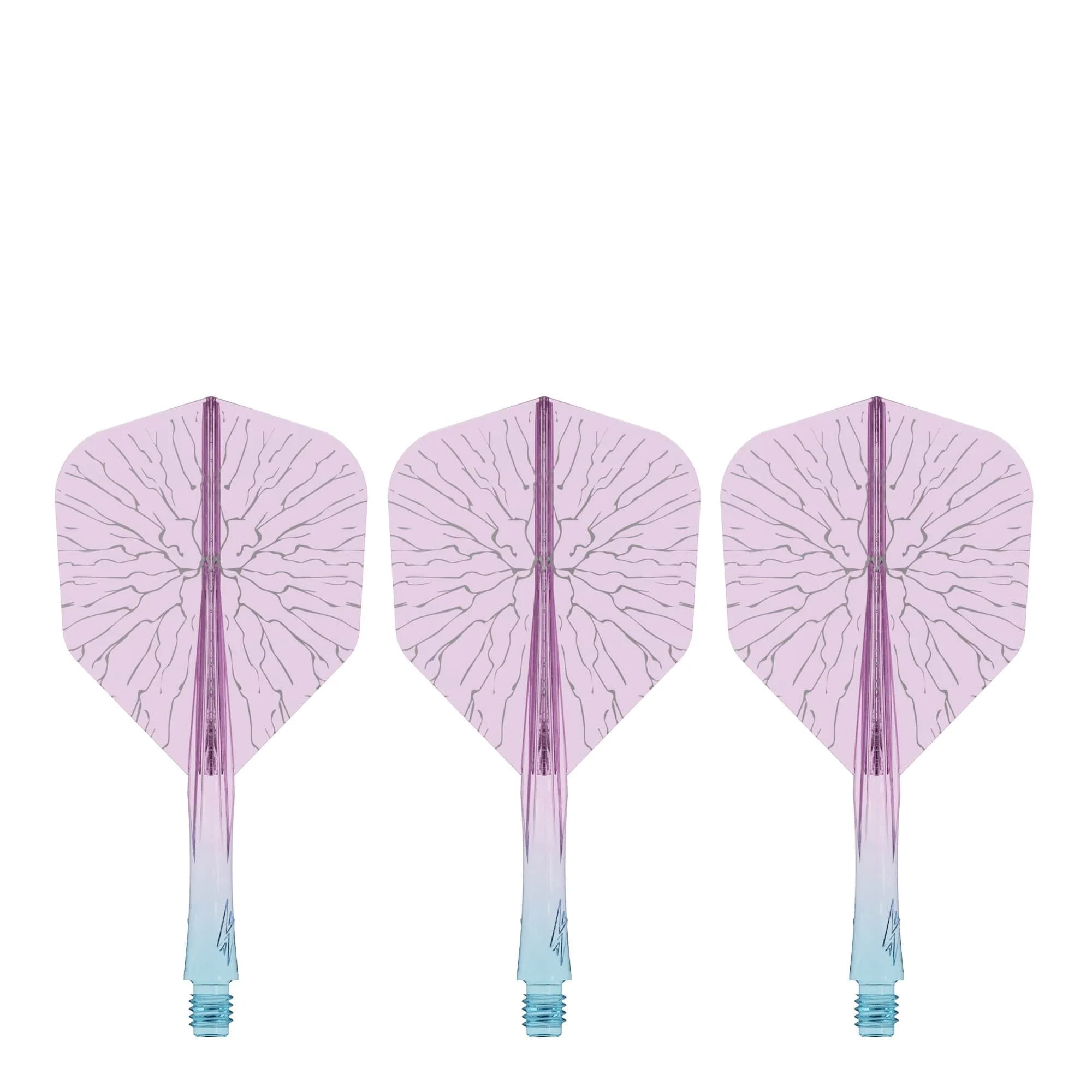 Caliburn SUP Flights - Moulded Shaft and Flight -  Standard No6 - Crack - Blue & Purple - Image 2