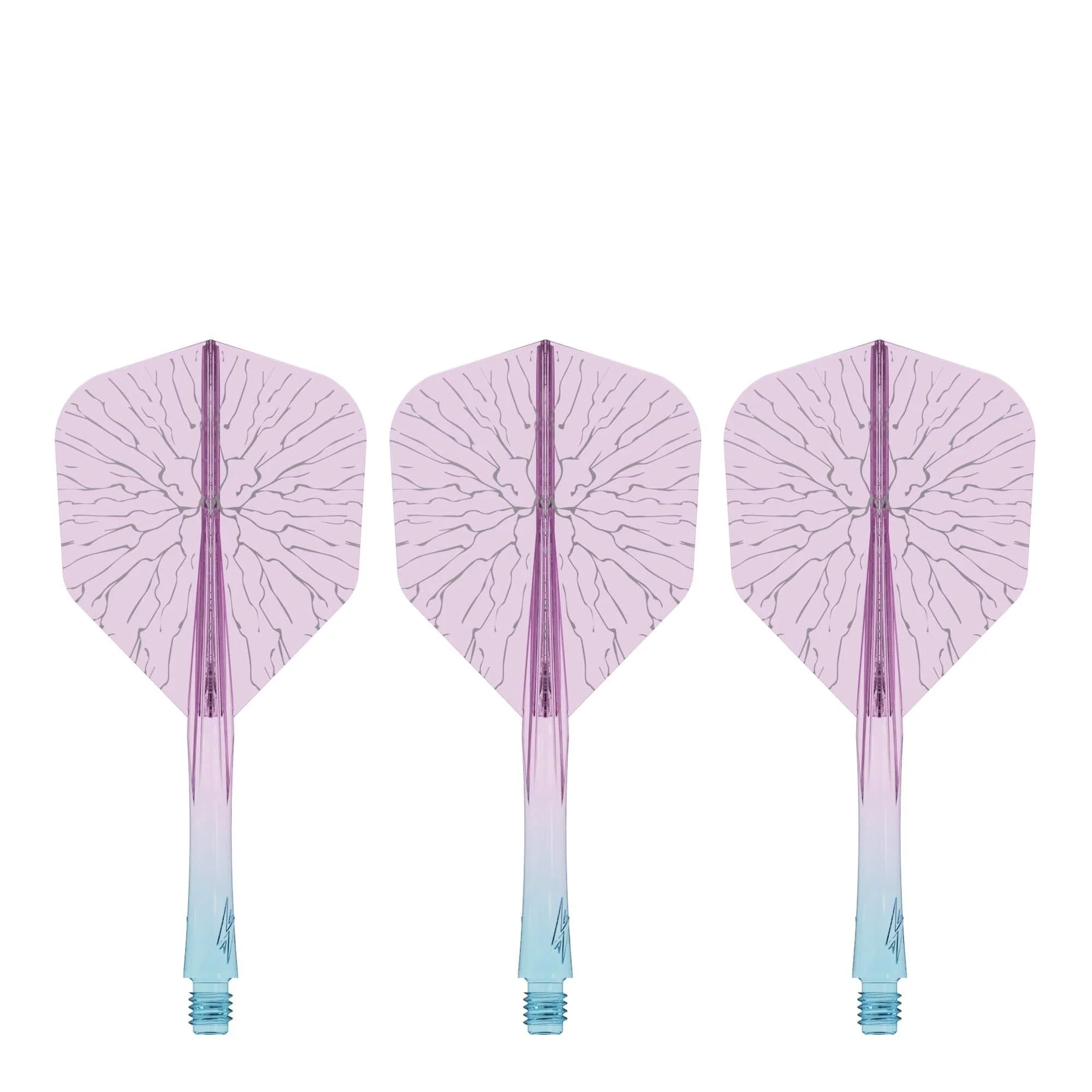 Caliburn SUP Flights - Moulded Shaft and Flight -  Standard No6 - Crack - Blue & Purple - Image 3