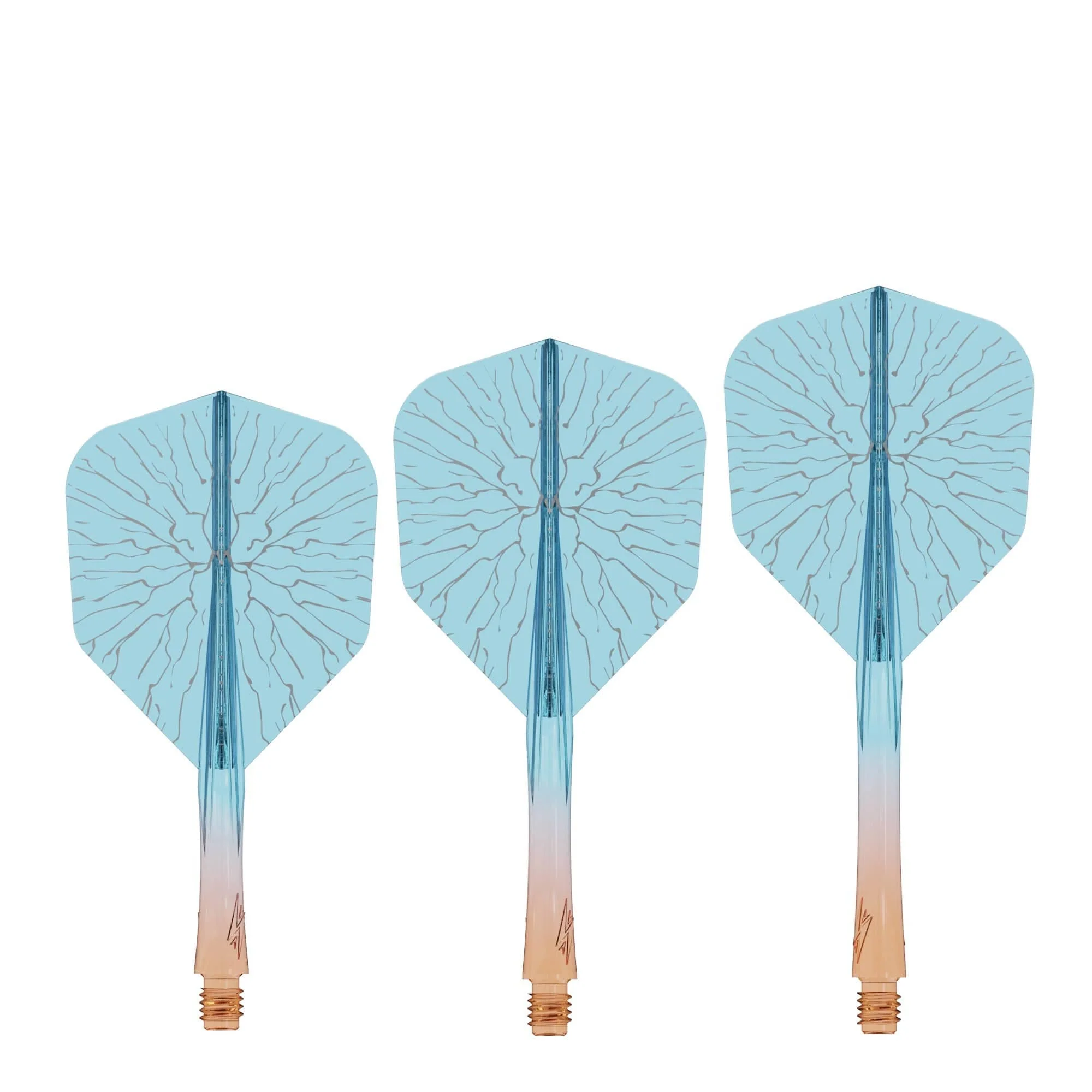 Caliburn SUP Flights - Moulded Shaft and Flight - Standard No6 - Crack - Orange & Blue