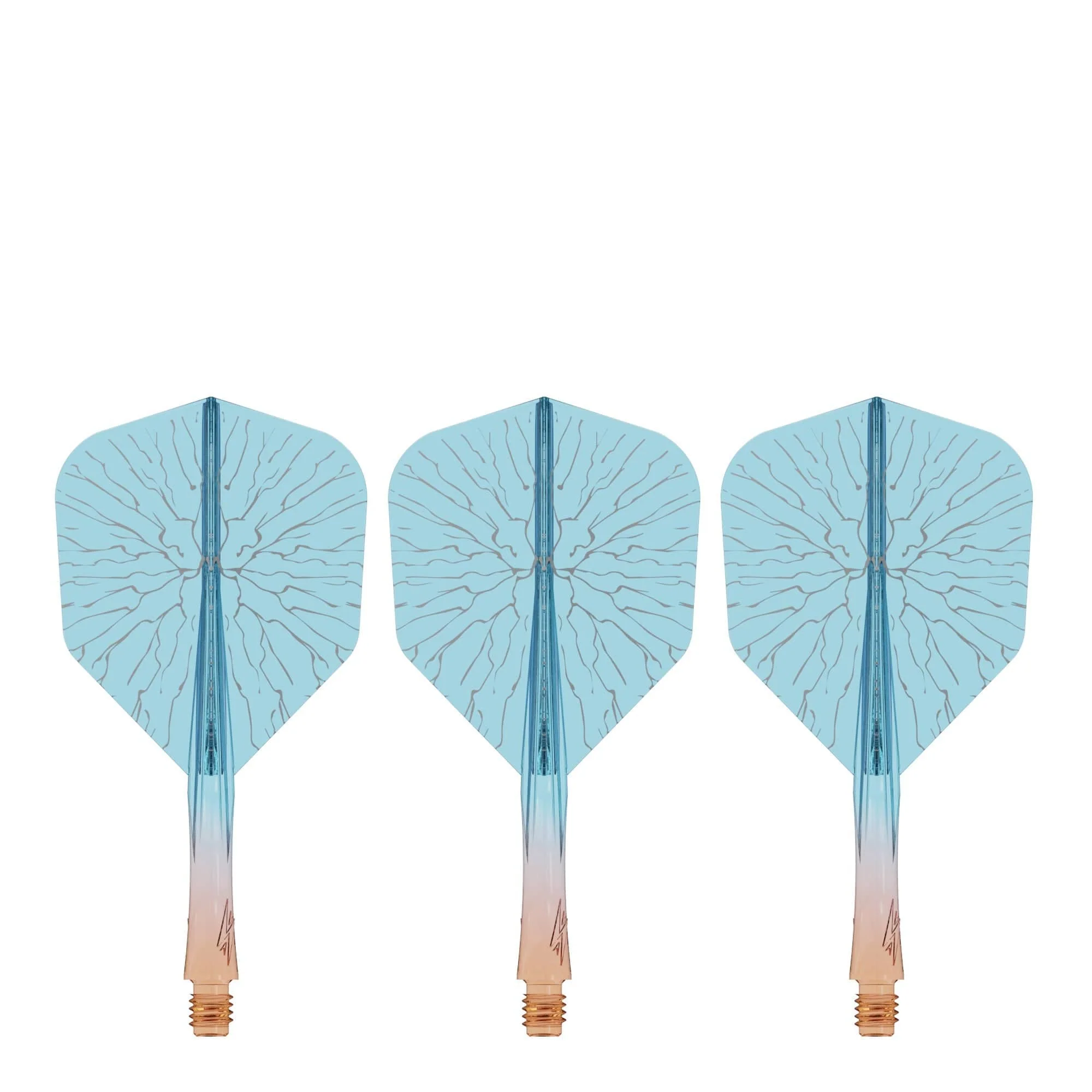Caliburn SUP Flights - Moulded Shaft and Flight - Standard No6 - Crack - Orange & Blue - Image 2
