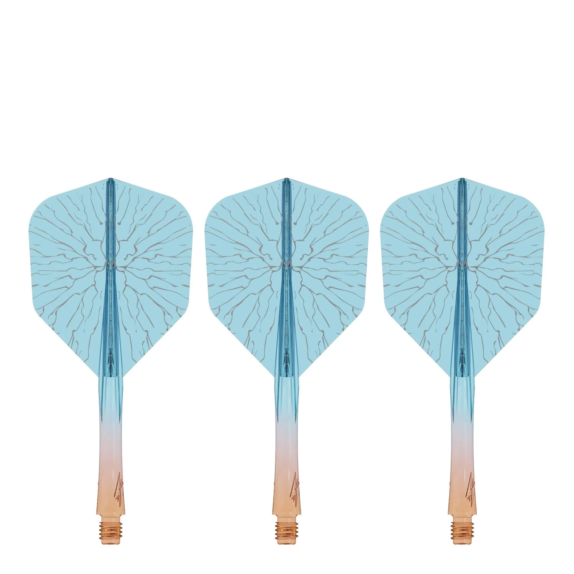 Caliburn SUP Flights - Moulded Shaft and Flight - Standard No6 - Crack - Orange & Blue - Image 3
