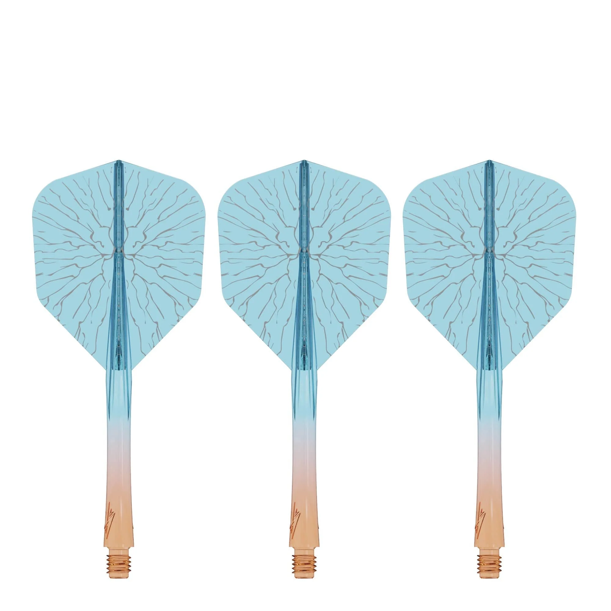 Caliburn SUP Flights - Moulded Shaft and Flight - Standard No6 - Crack - Orange & Blue - Image 4