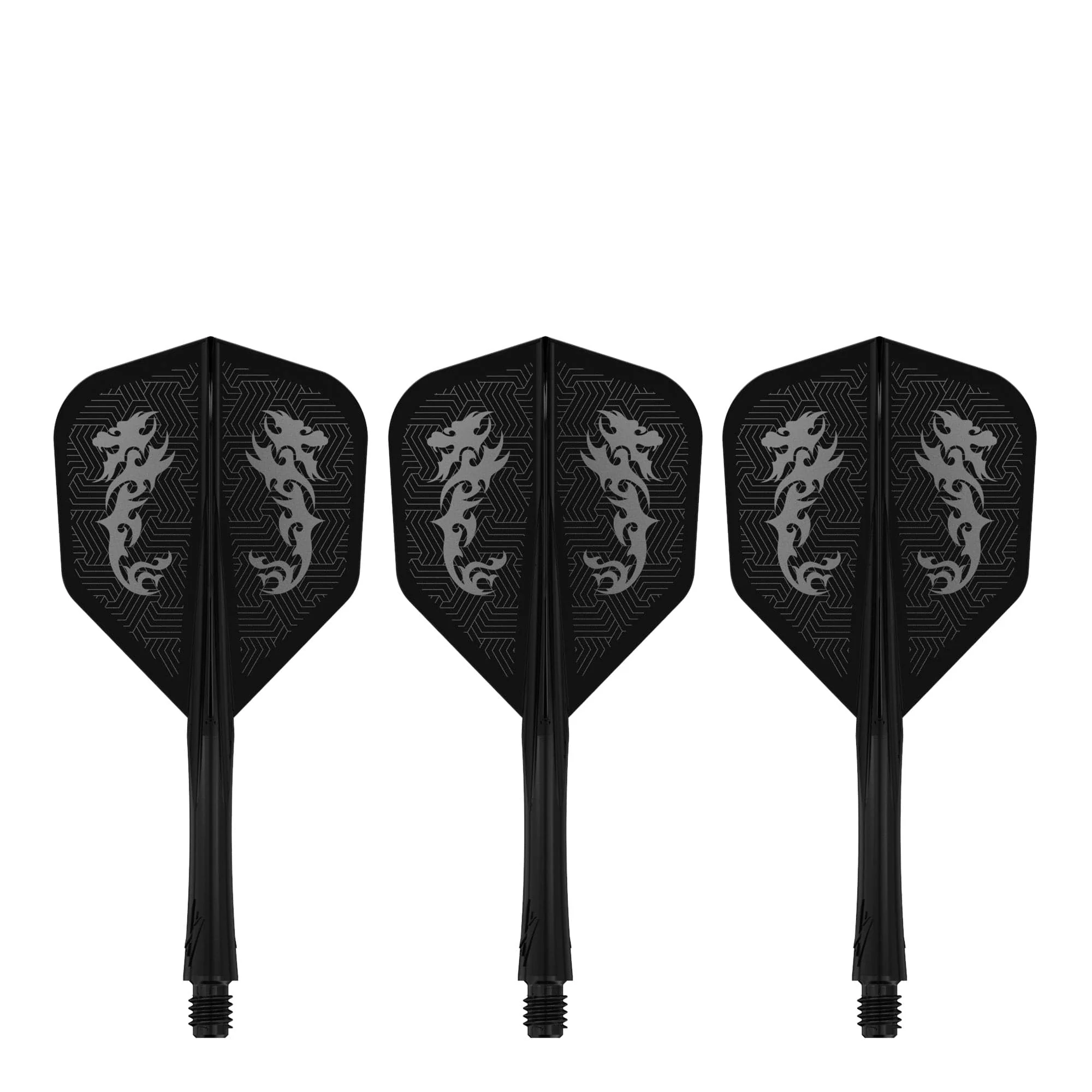 Caliburn SUP Flights - Moulded Shaft and Flight -  Standard No6 - Dragon - Black - Image 3