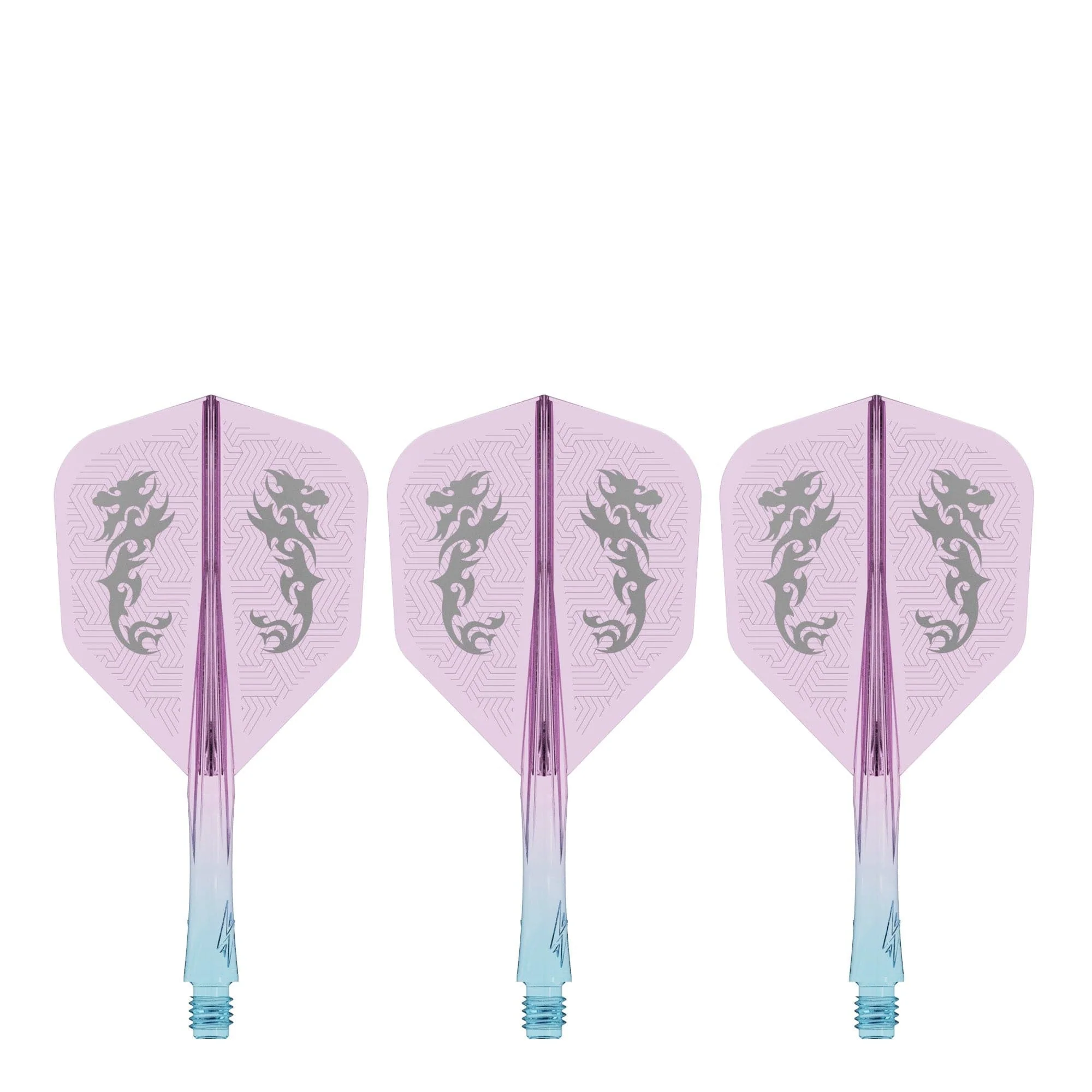 Caliburn SUP Flights - Moulded Shaft and Flight -  Standard No6 - Dragon - Blue & Purple - Image 2