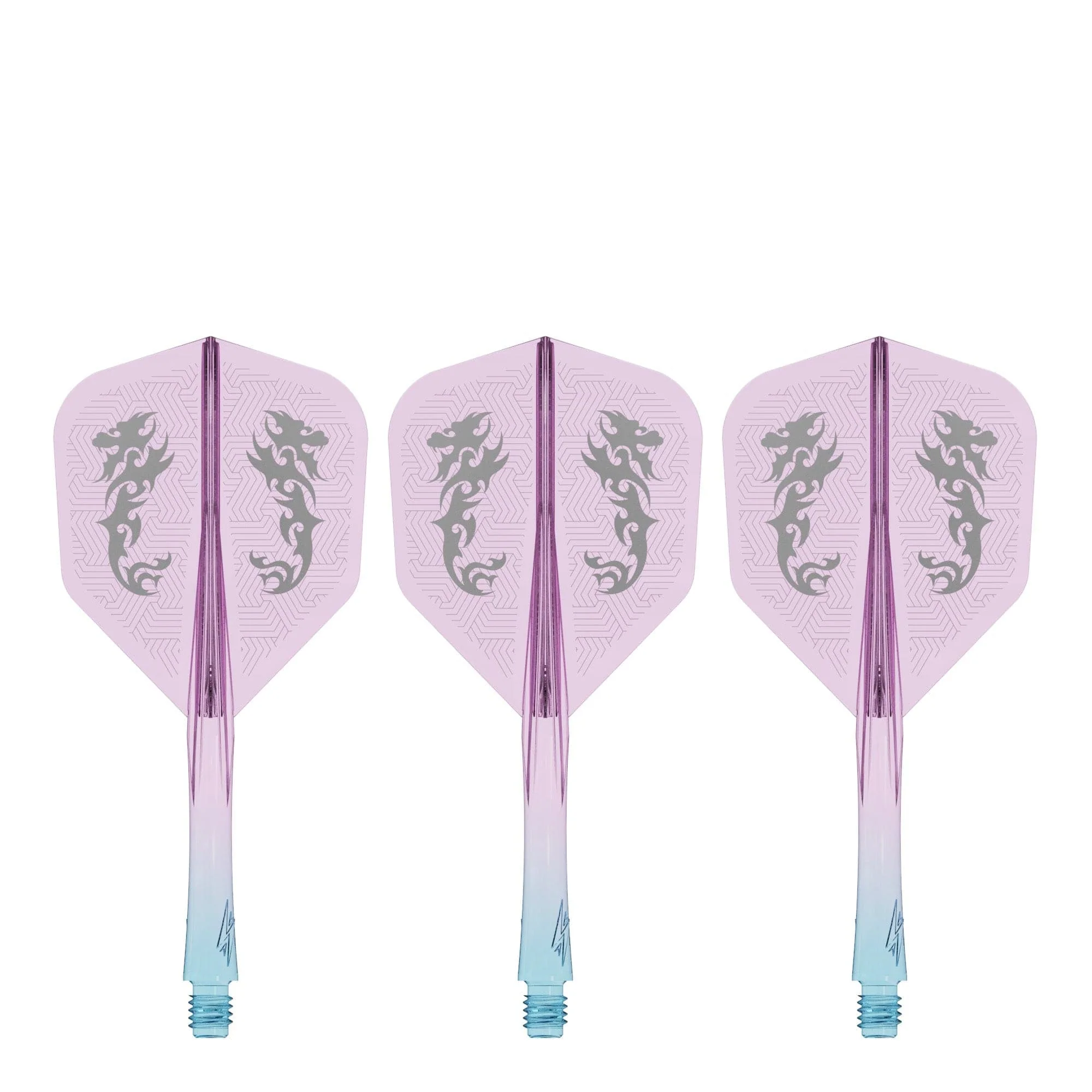 Caliburn SUP Flights - Moulded Shaft and Flight -  Standard No6 - Dragon - Blue & Purple - Image 3