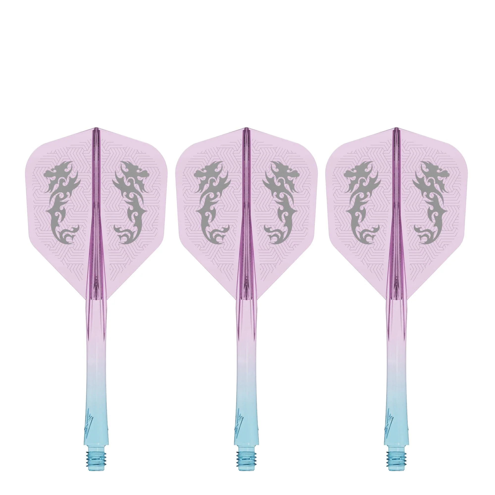 Caliburn SUP Flights - Moulded Shaft and Flight -  Standard No6 - Dragon - Blue & Purple - Image 4