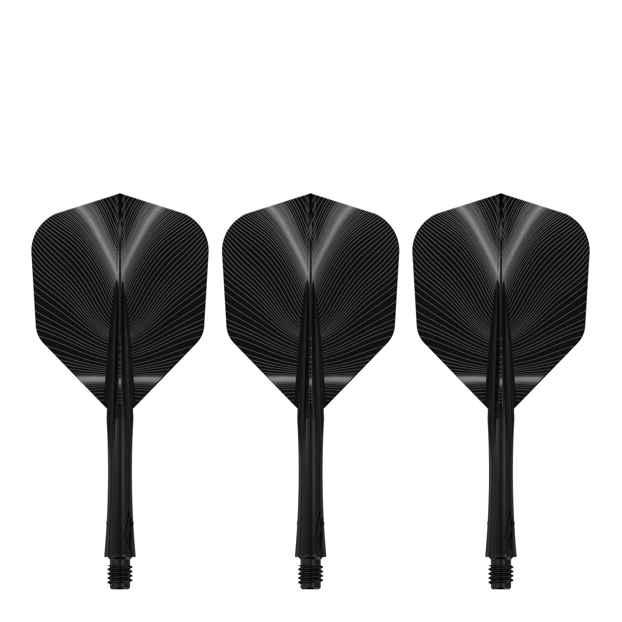 Caliburn SUP Flights - Moulded Shaft and Flight - Standard No6 - Feather - Black - Image 3