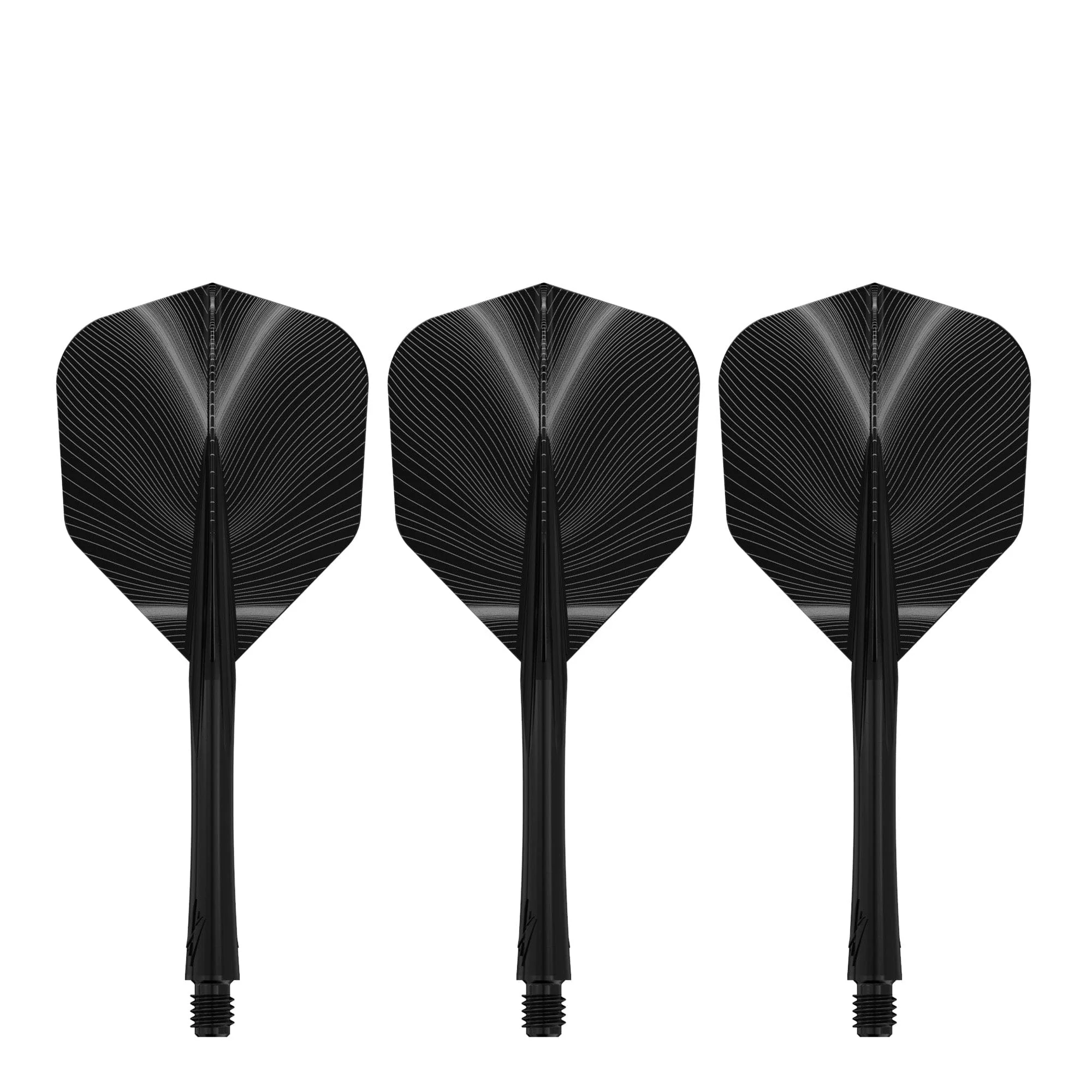 Caliburn SUP Flights - Moulded Shaft and Flight - Standard No6 - Feather - Black - Image 4