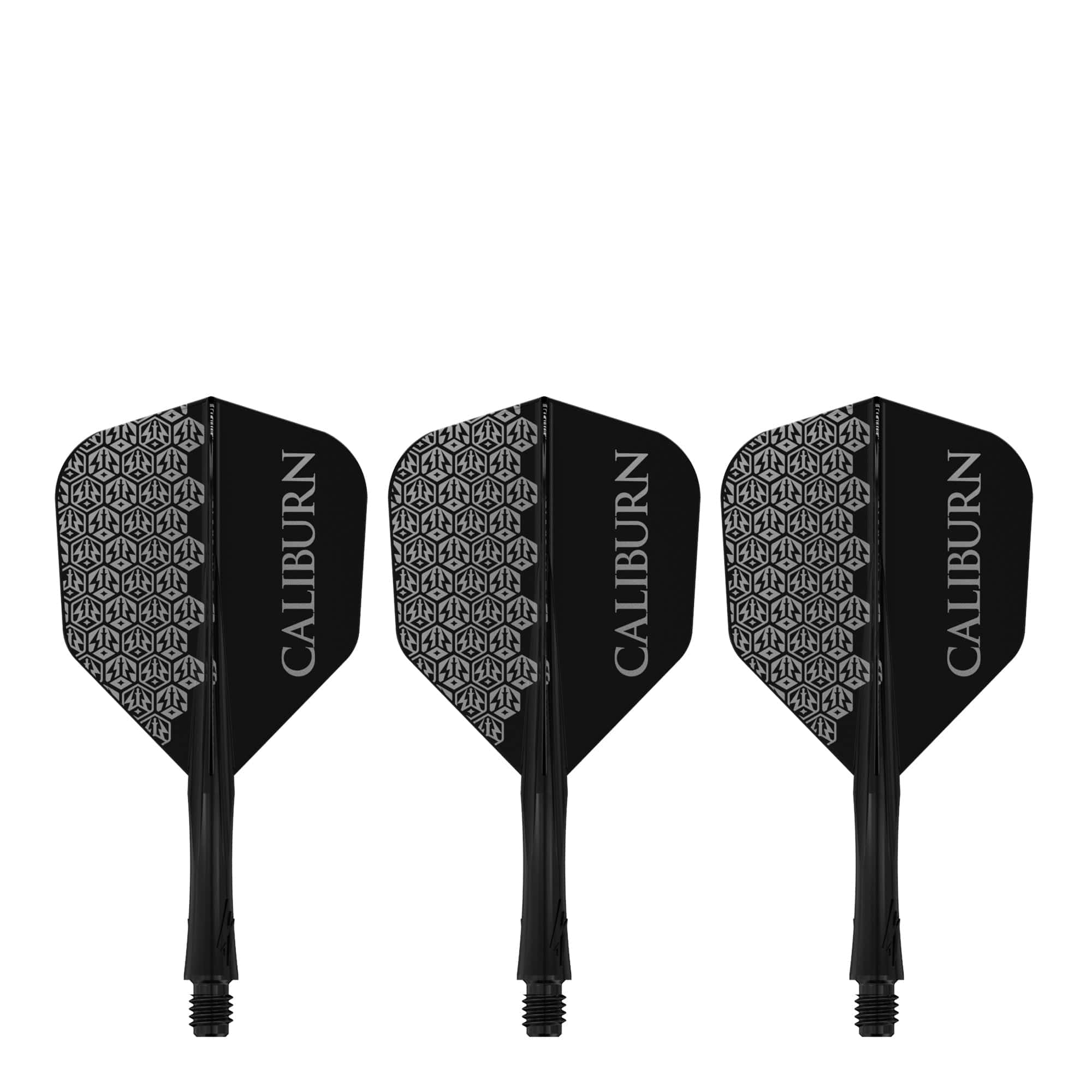 Caliburn SUP Flights - Moulded Shaft and Flight -  Standard No6 - Logo - Black - Image 2