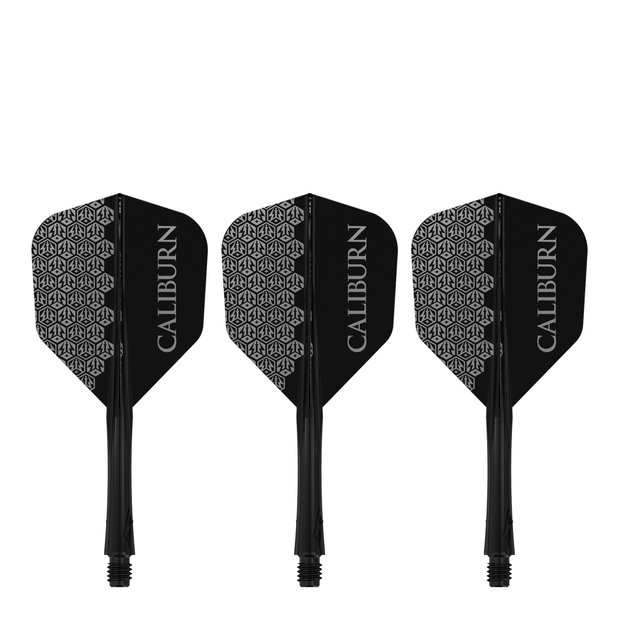 Caliburn SUP Flights - Moulded Shaft and Flight -  Standard No6 - Logo - Black - Image 3