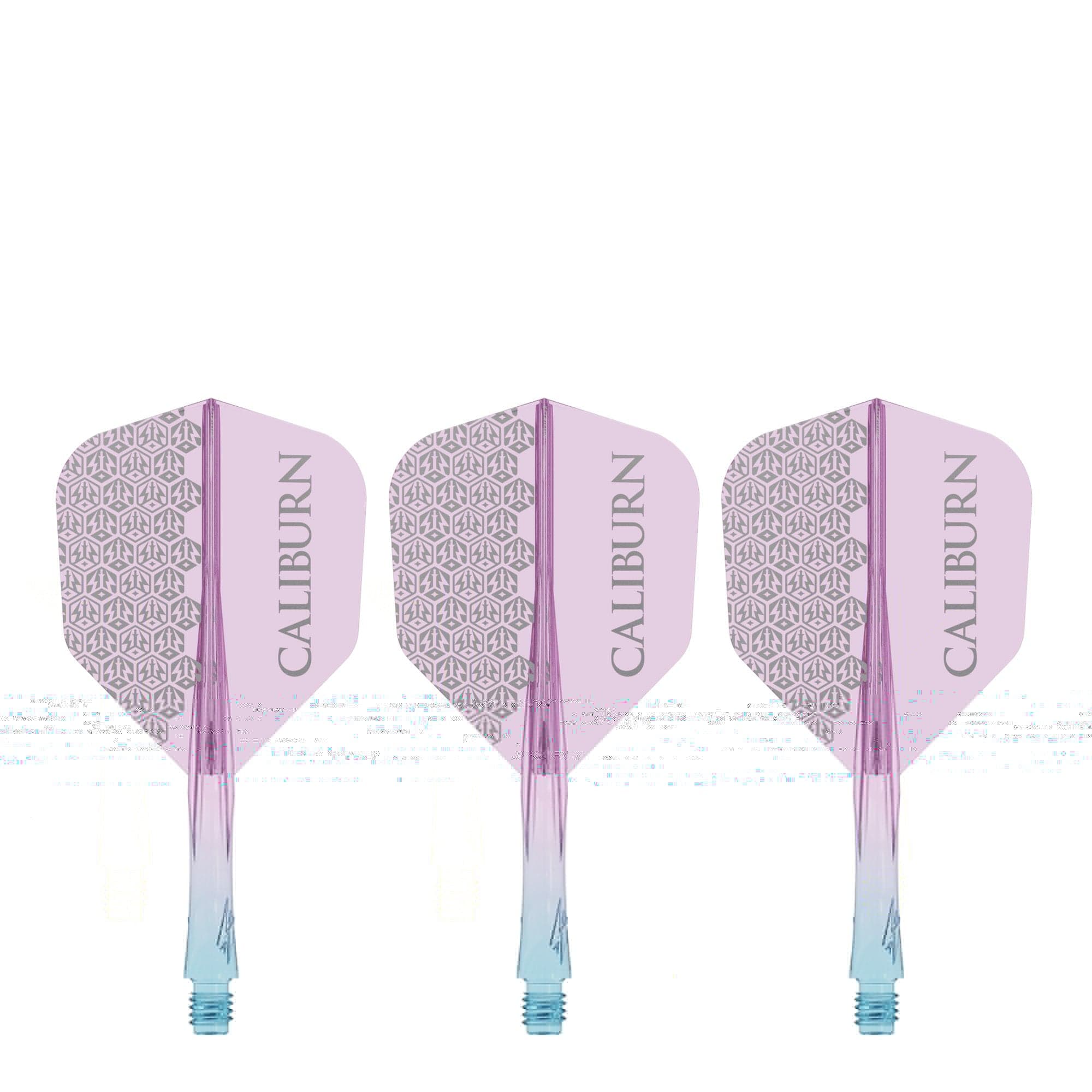 Caliburn SUP Flights - Moulded Shaft and Flight -  Standard No6 - Logo - Blue & Purple - Image 2
