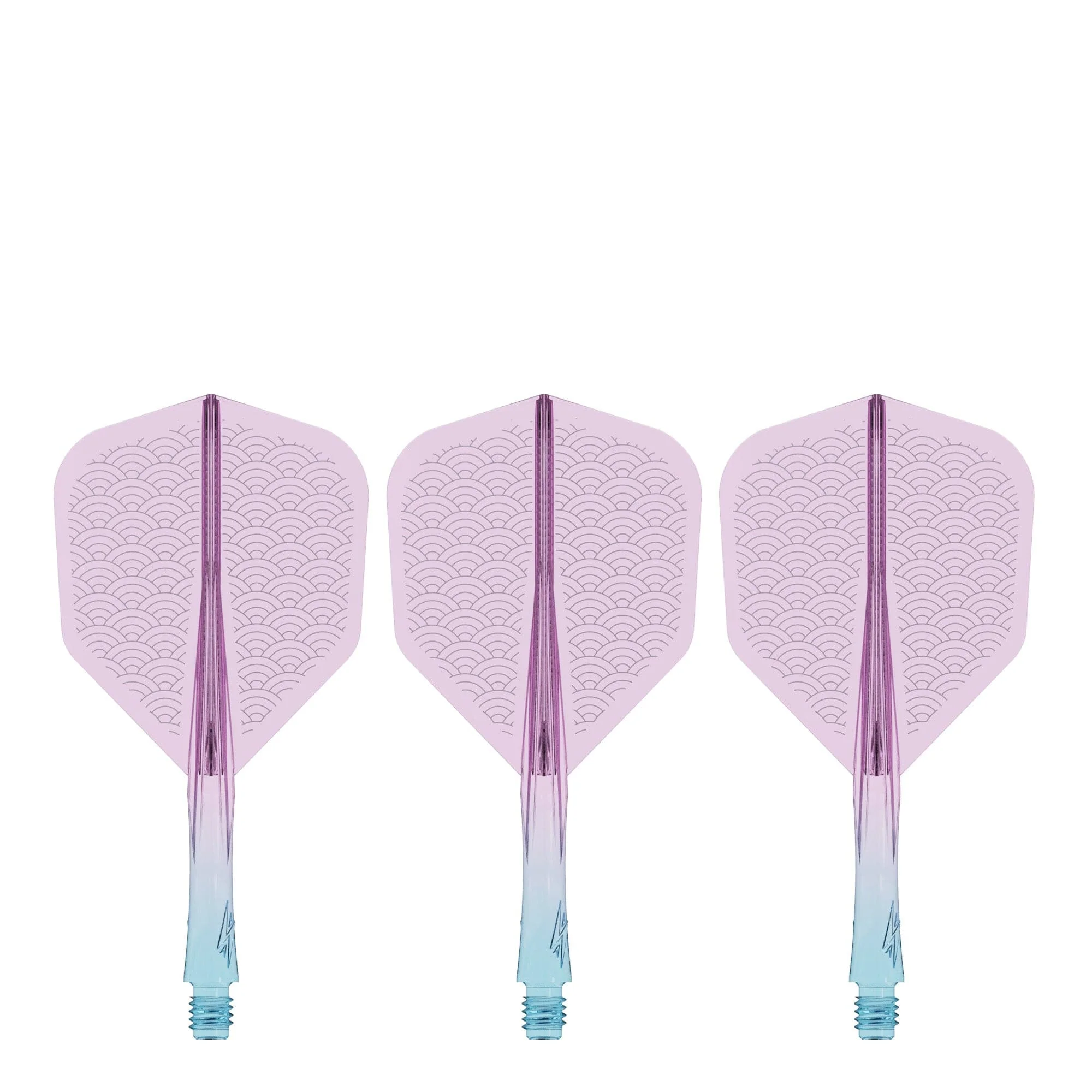 Caliburn SUP Flights - Moulded Shaft and Flight - Standard No6 - Waves - Blue & Purple - Image 2