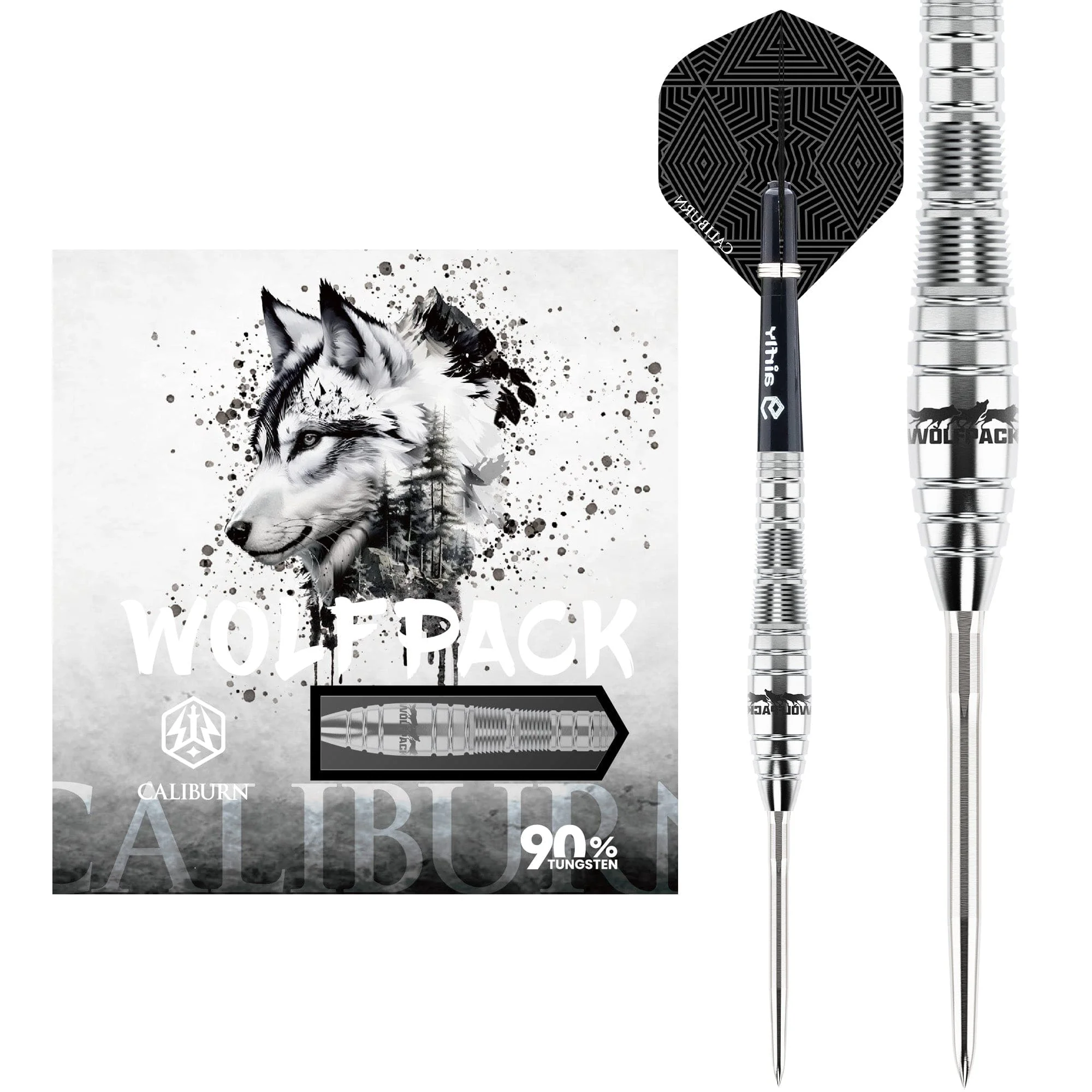 Caliburn Wolfpack Darts - Steel Tip - 90% Tungsten - W2 - 22g