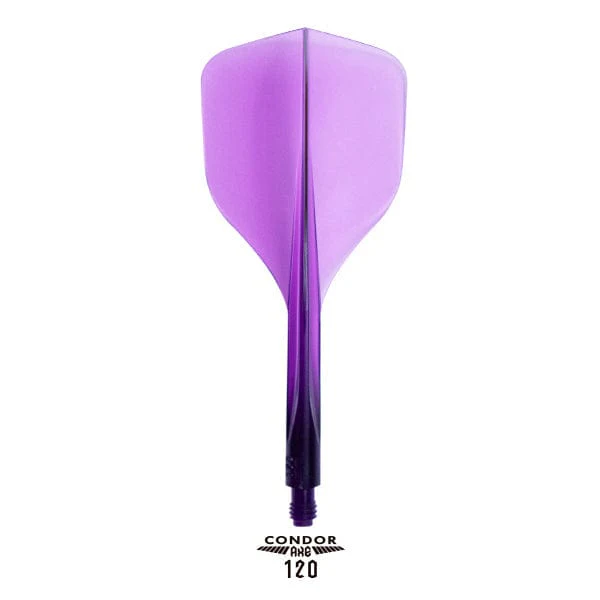 Condor AXE 120 Dart Flights - Small - Clear Purple - Image 2
