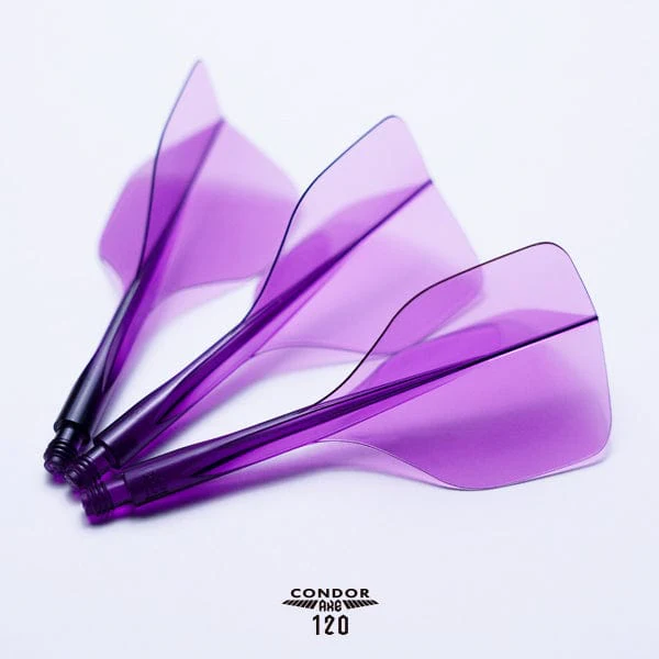 Condor AXE 120 Dart Flights - Small - Clear Purple - Image 3