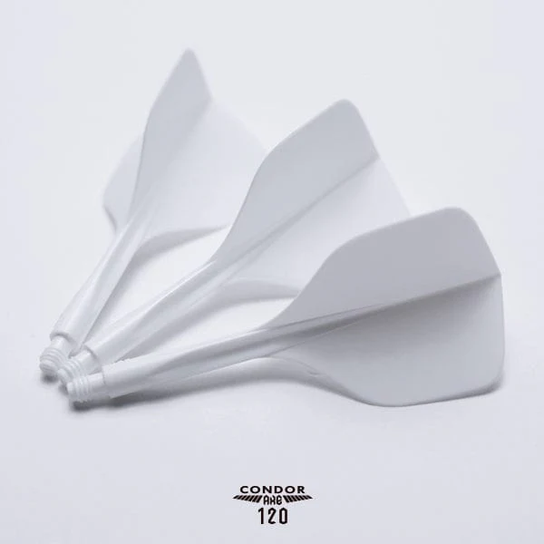 Condor AXE 120 Dart Flights - Small - White - Image 2