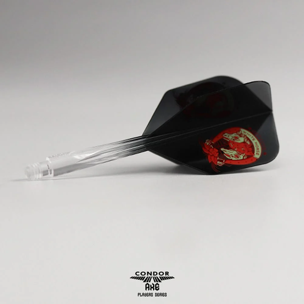 *Condor AXE Dart Flights - Get Luck - Horseshoe - Gradient - Small - Clear Black - Image 5