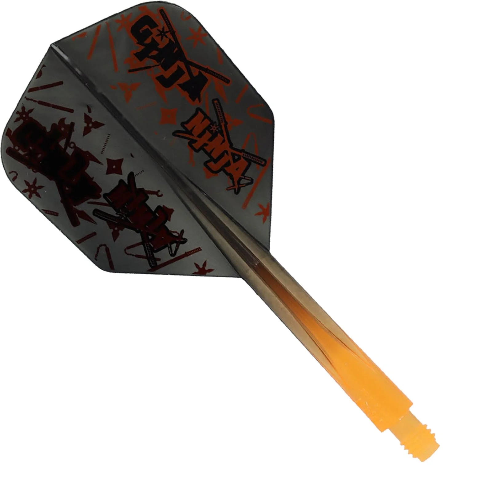 Condor AXE Dart Flights - Matt Campbell - Ginja Ninja - Small - Black & Orange - Image 2