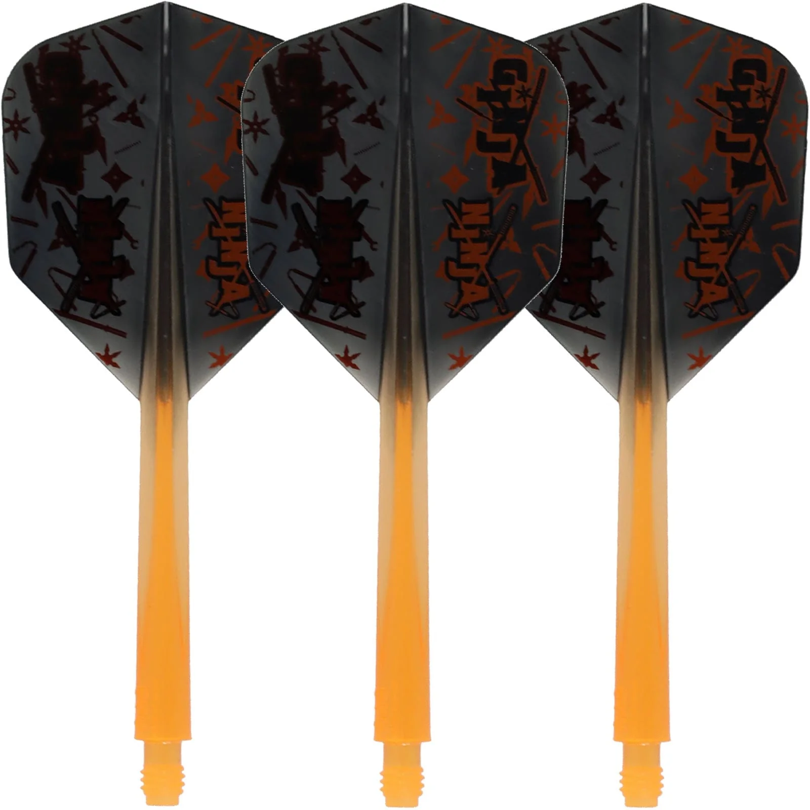Condor AXE Dart Flights - Matt Campbell - Ginja Ninja - Small - Black & Orange - Image 4