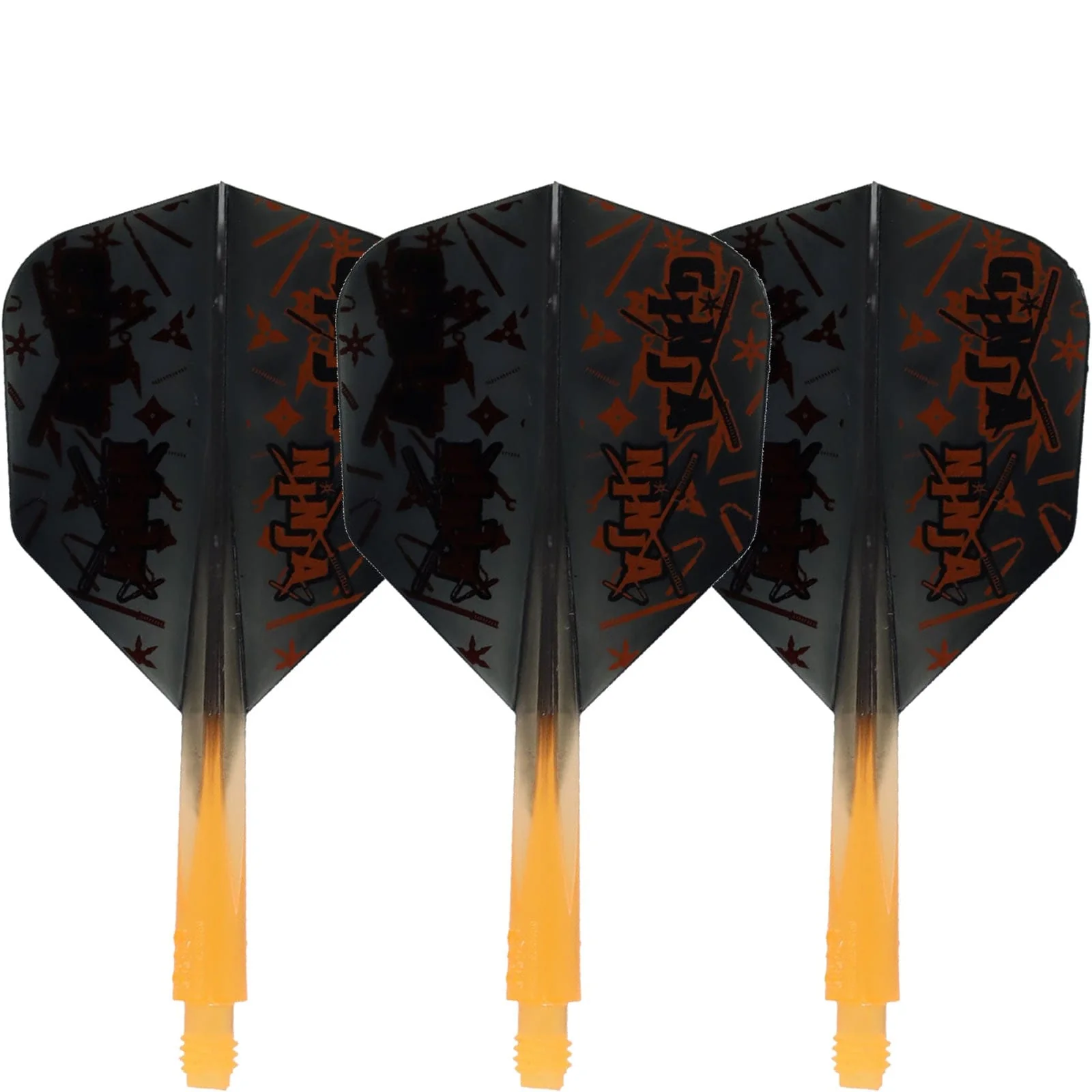 Condor AXE Dart Flights - Matt Campbell - Ginja Ninja - Small - Black & Orange - Image 6