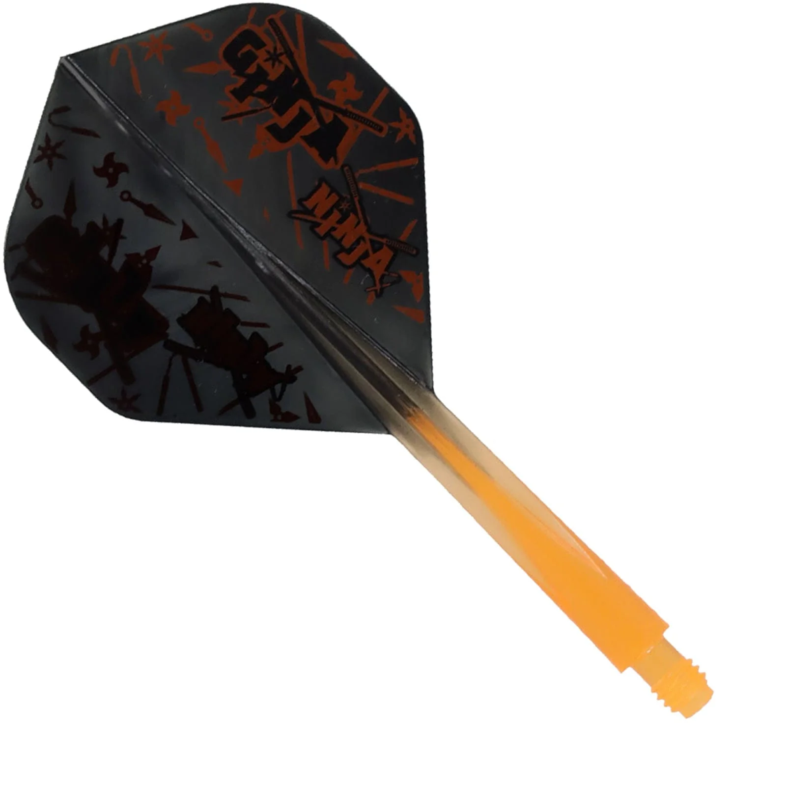 Condor AXE Dart Flights - Matt Campbell - Ginja Ninja - Standard - Black & Orange - Image 2