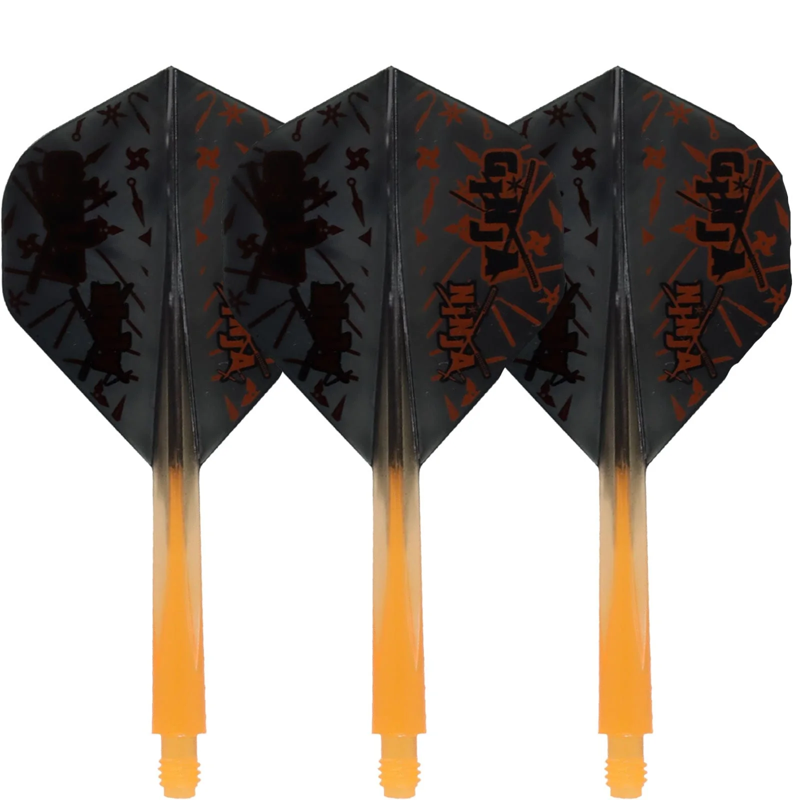 Condor AXE Dart Flights - Matt Campbell - Ginja Ninja - Standard - Black & Orange - Image 5