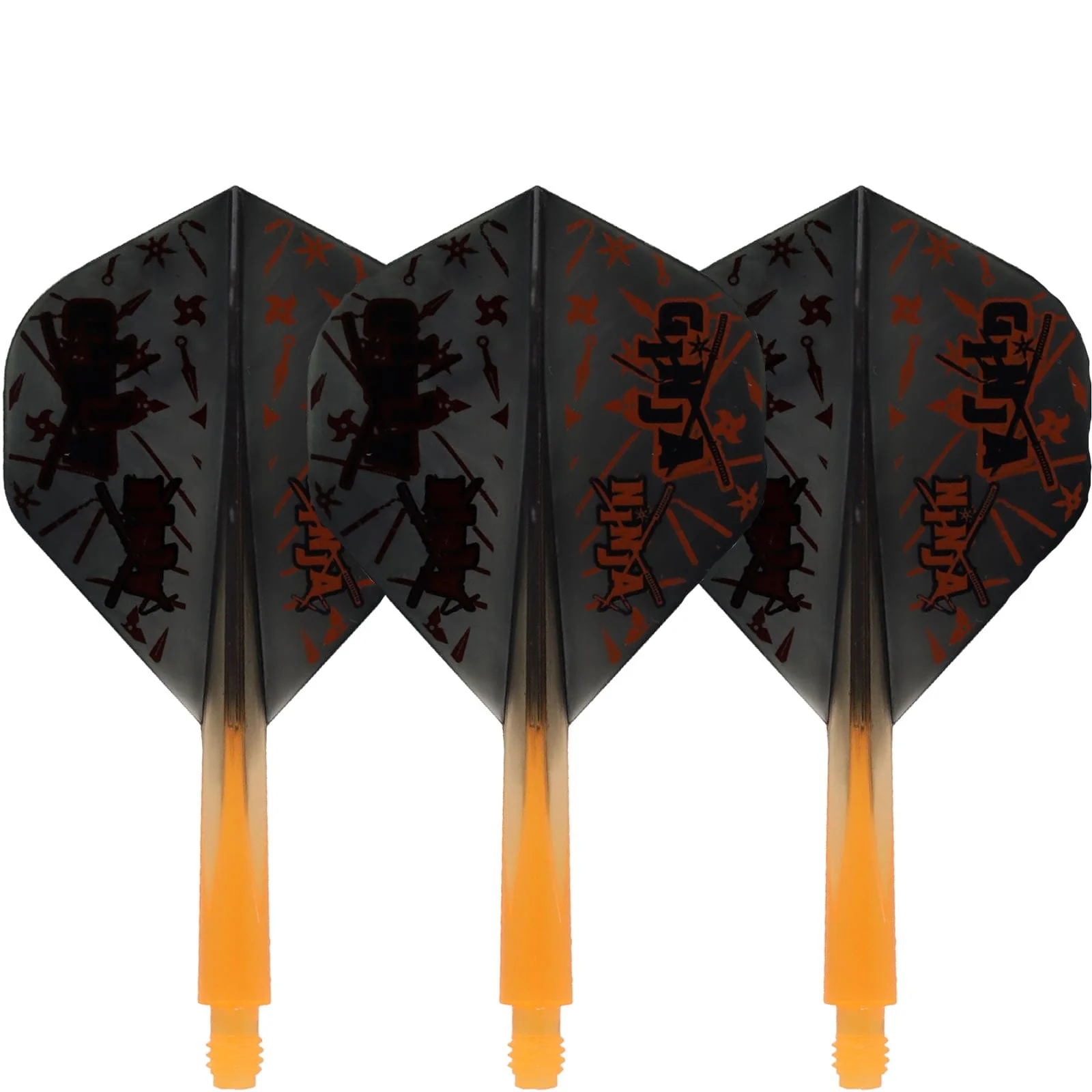 Condor AXE Dart Flights - Matt Campbell - Ginja Ninja - Standard - Black & Orange - Image 6