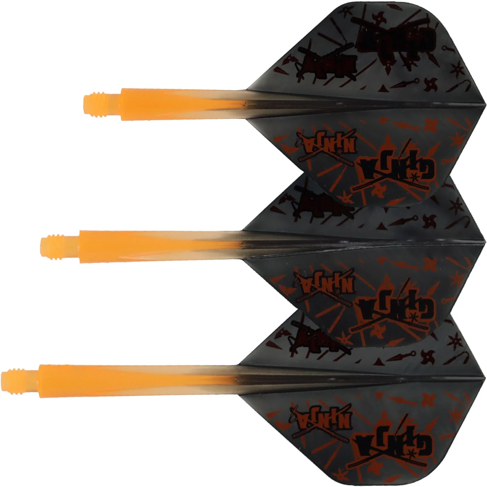 Condor AXE Dart Flights - Matt Campbell - Ginja Ninja - Standard - Black & Orange - Image 7