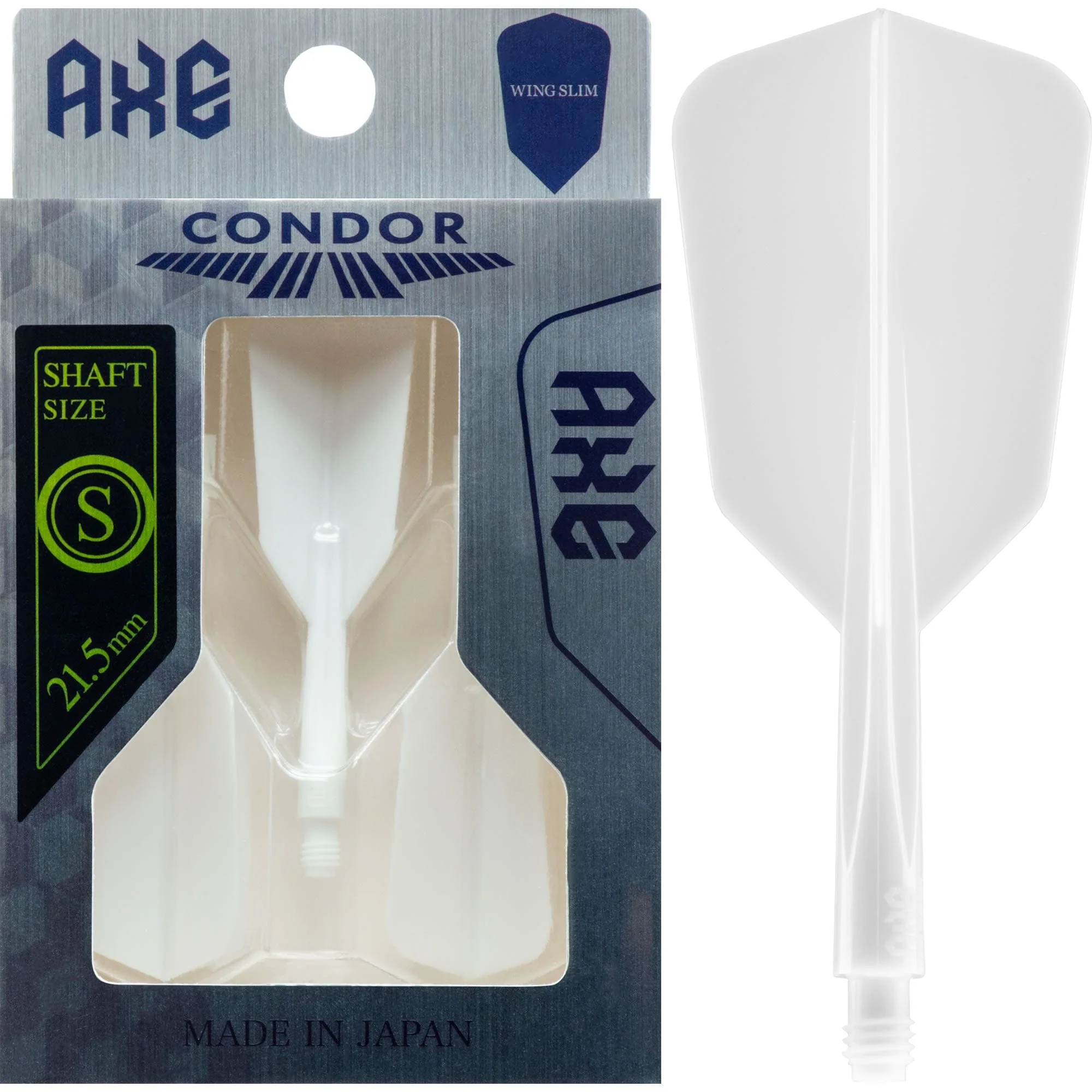 Condor AXE Dart Flights - Slim - Wing - White - Image 3