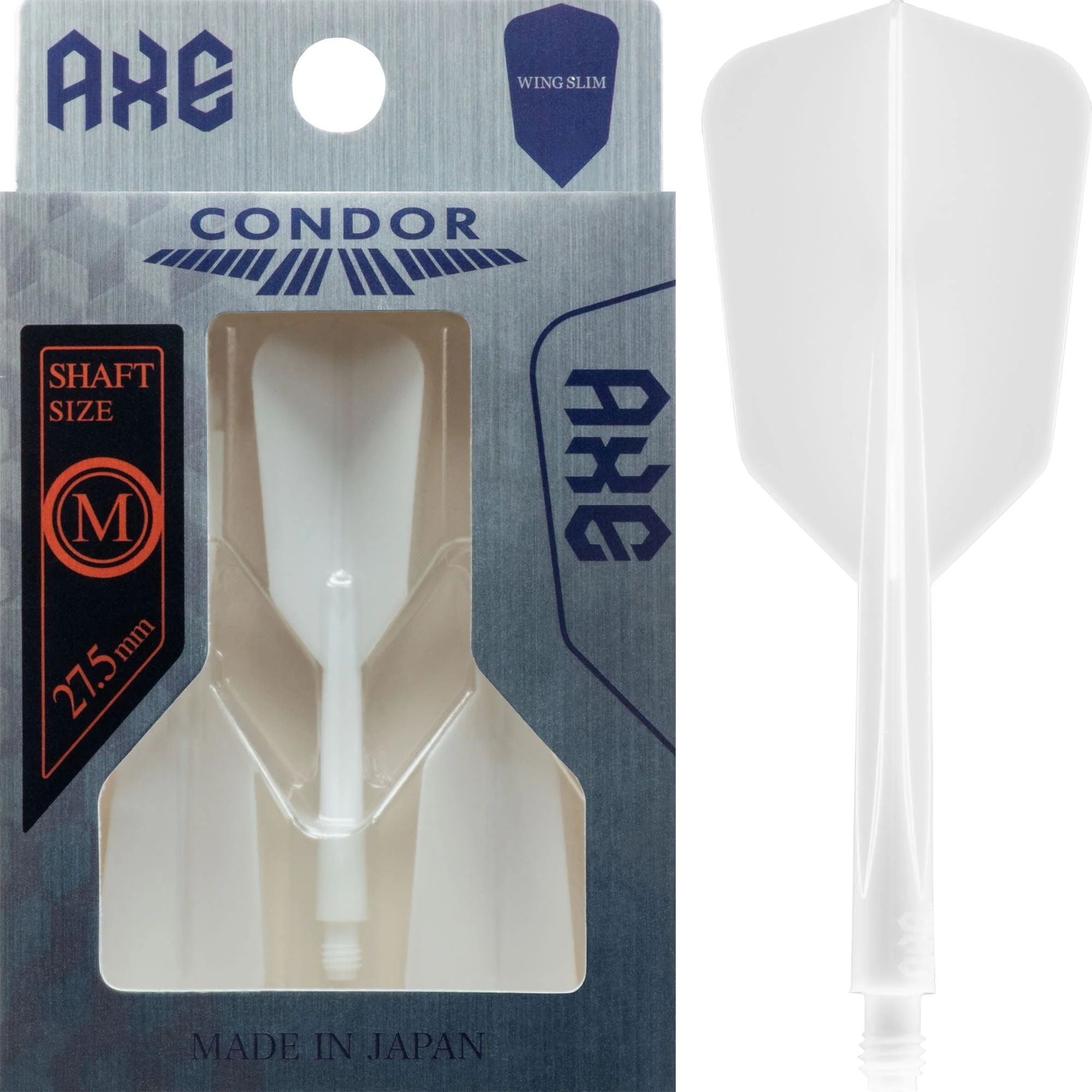 Condor AXE Dart Flights - Slim - Wing - White - Image 4