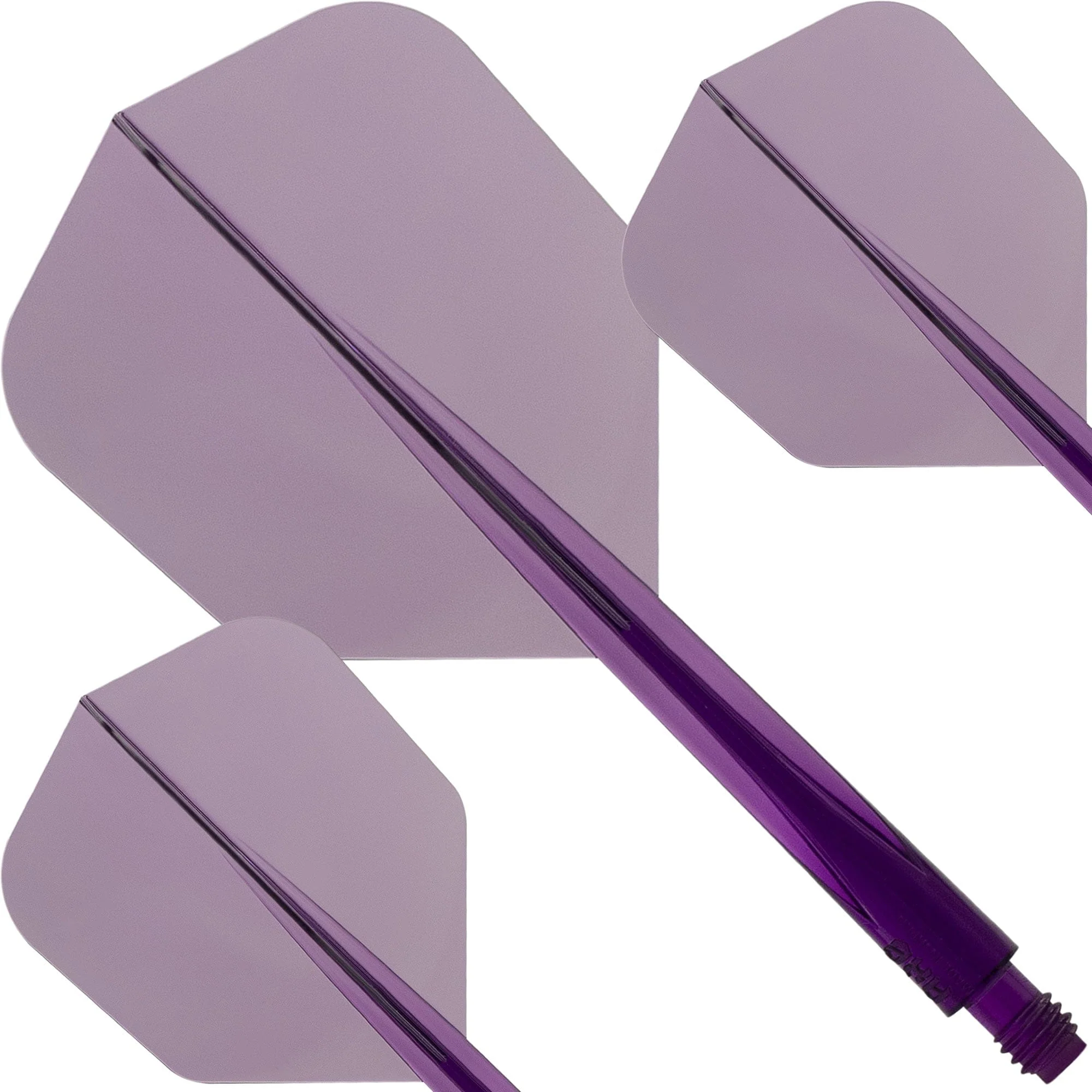 Condor AXE Dart Flights - Small - Clear Purple - Image 2