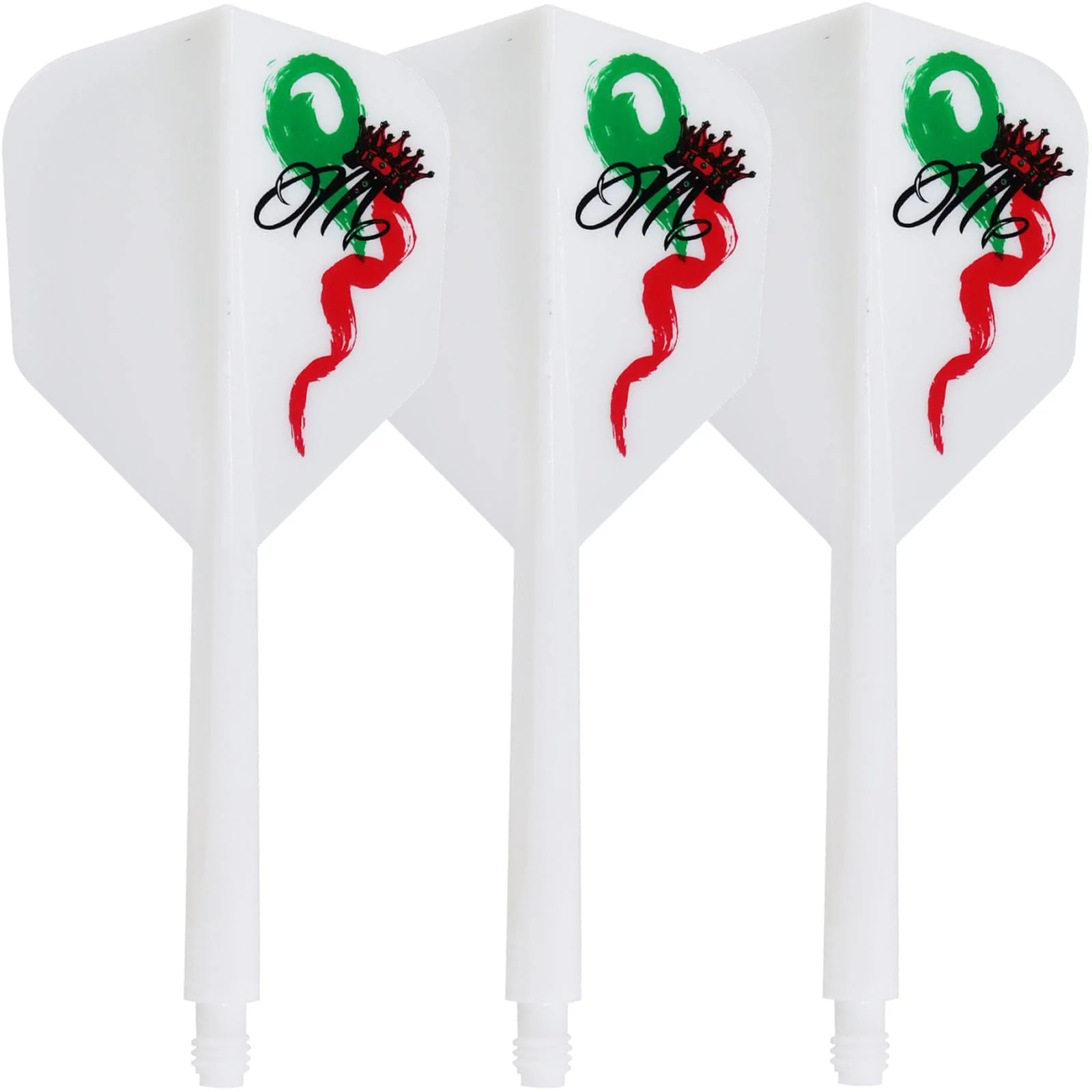 *Condor AXE Dart Flights - Small - Red Crown - White - Image 4