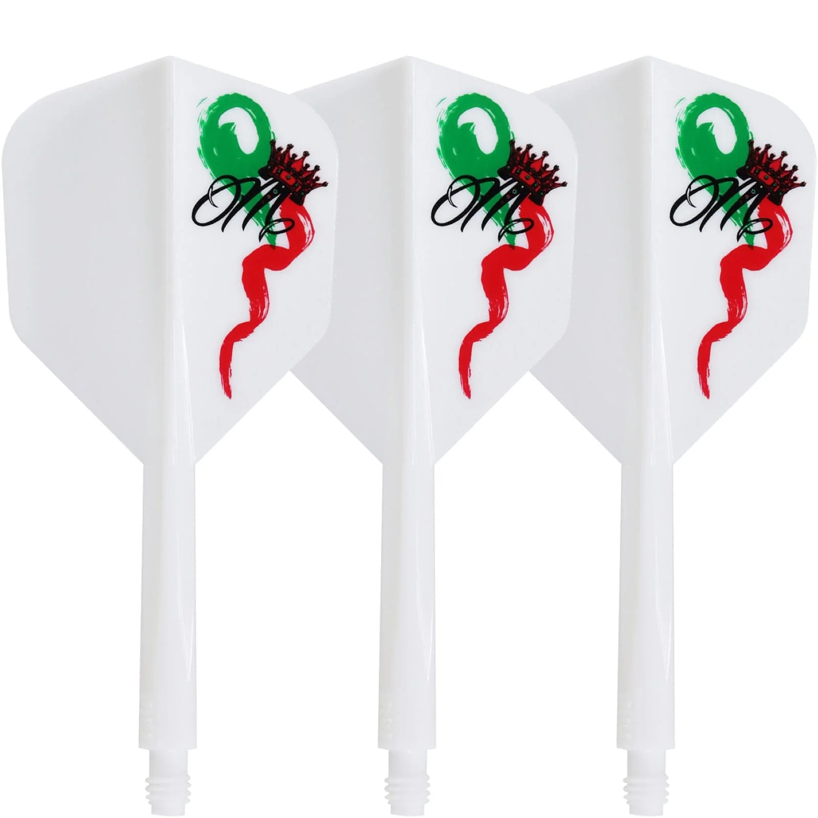 *Condor AXE Dart Flights - Small - Red Crown - White - Image 5