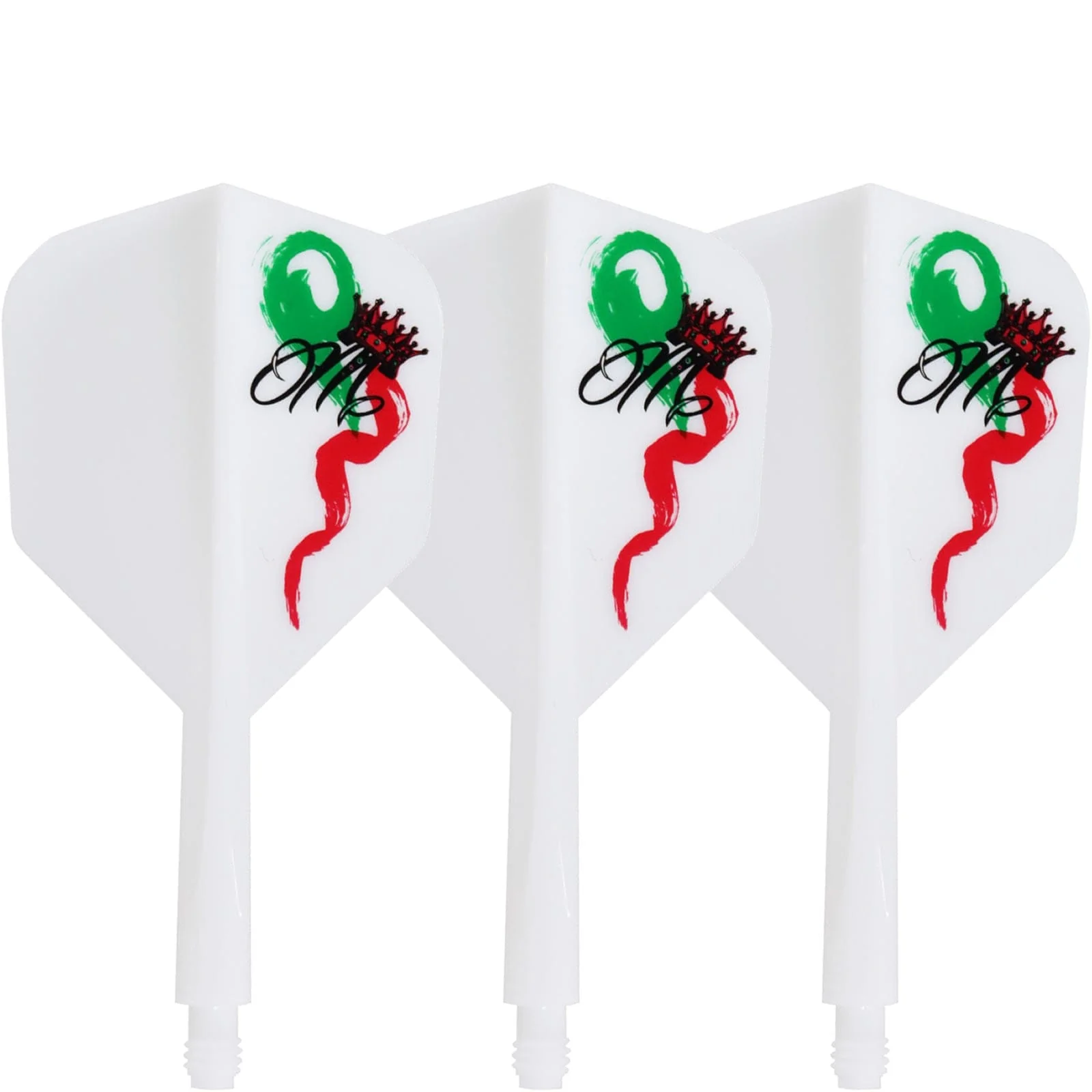 *Condor AXE Dart Flights - Small - Red Crown - White - Image 6