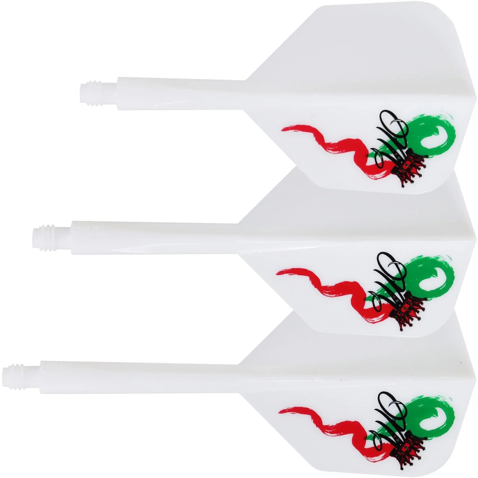 *Condor AXE Dart Flights - Small - Red Crown - White - Image 7