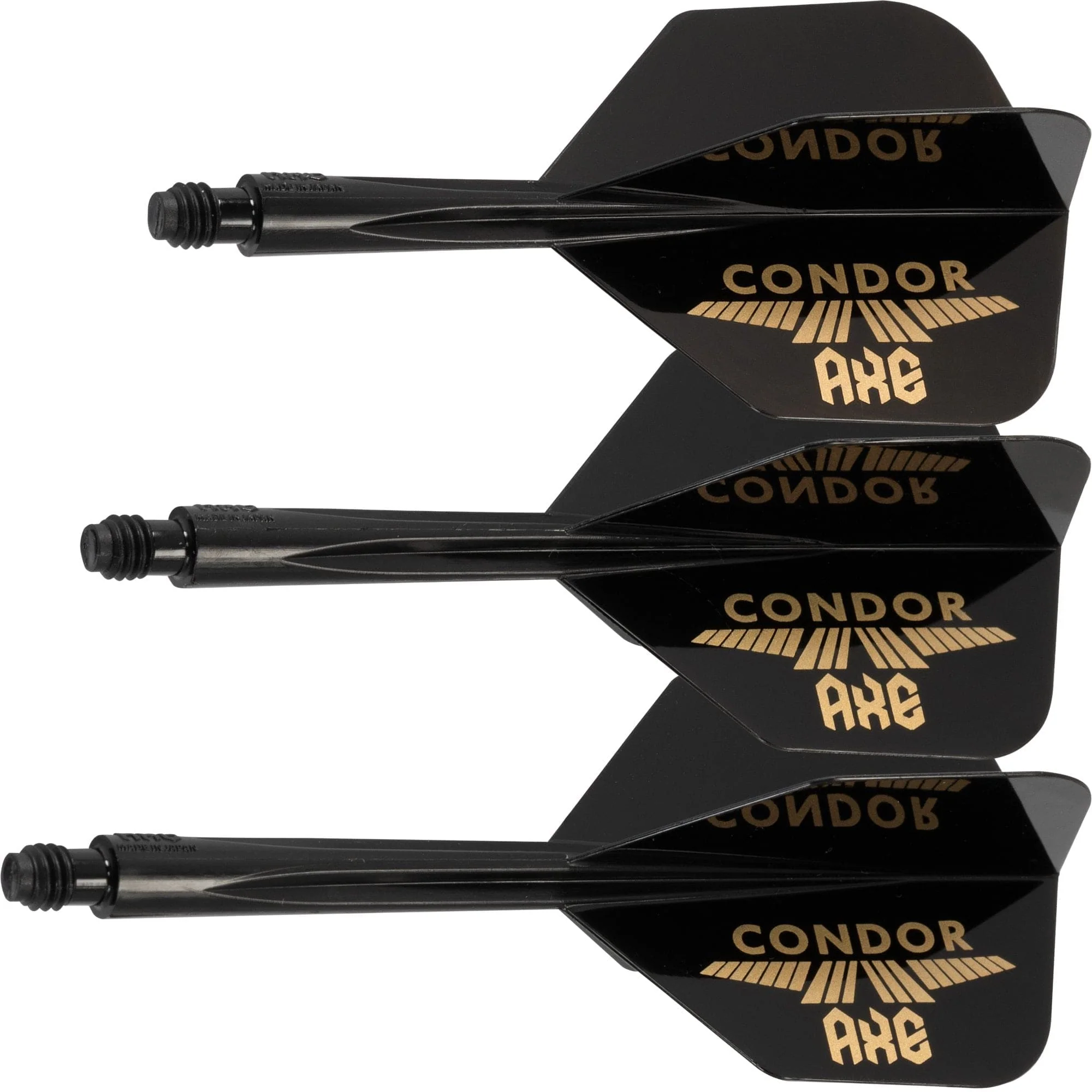 Condor AXE Logo Dart Flights - Small - Black & Gold - Image 2