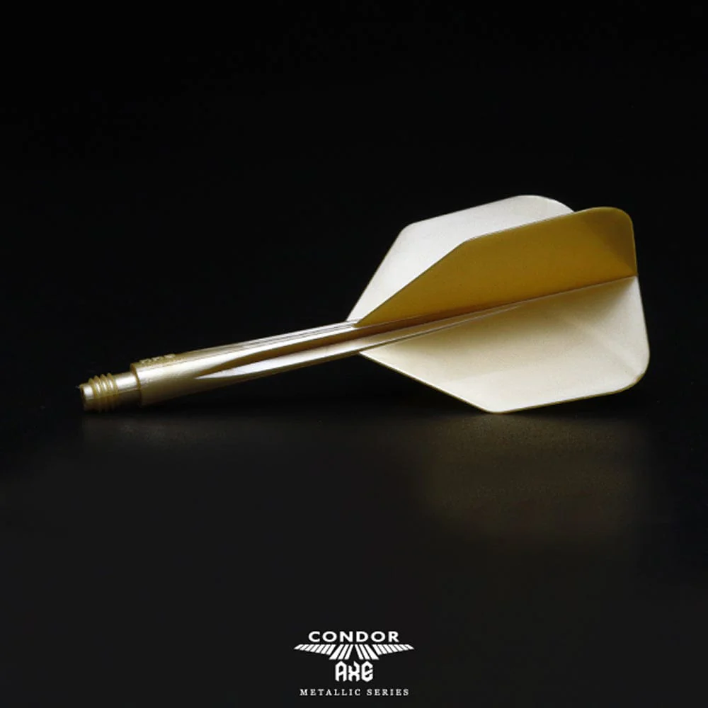 Condor AXE Metallic Dart Flights - Small - Champagne Gold - Image 3