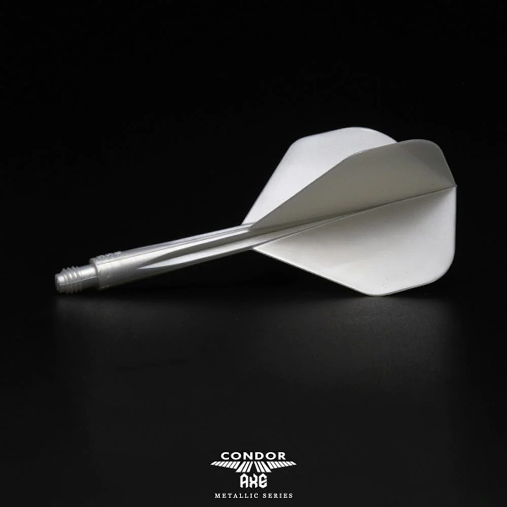 Condor AXE Metallic Dart Flights - Standard - Pearl Silver - Image 3