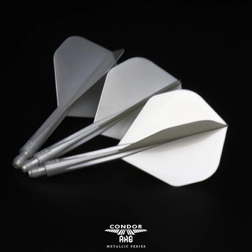 Condor AXE Metallic Dart Flights - Standard - Pearl Silver - Image 4