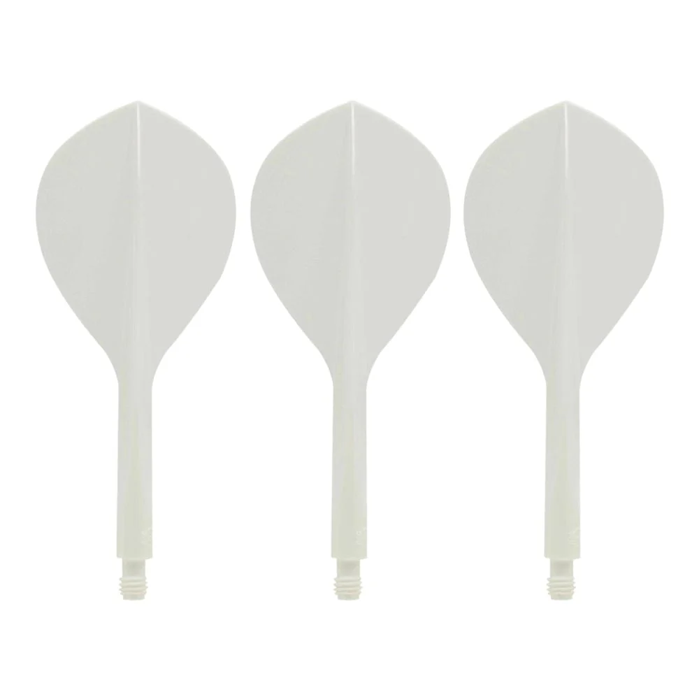 Condor AXE120 Dart Flights - Teardrop - White