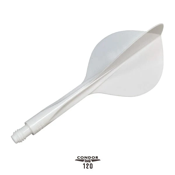 Condor AXE120 Dart Flights - Teardrop - White - Image 3