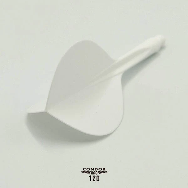 Condor AXE120 Dart Flights - Teardrop - White - Image 4