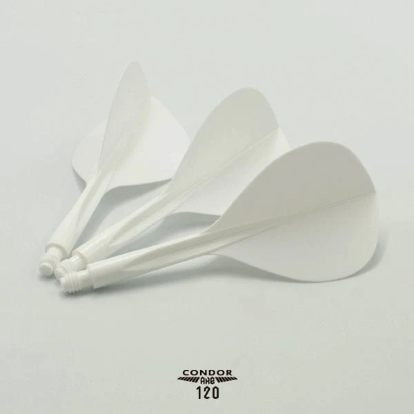 Condor AXE120 Dart Flights - Teardrop - White - Image 5