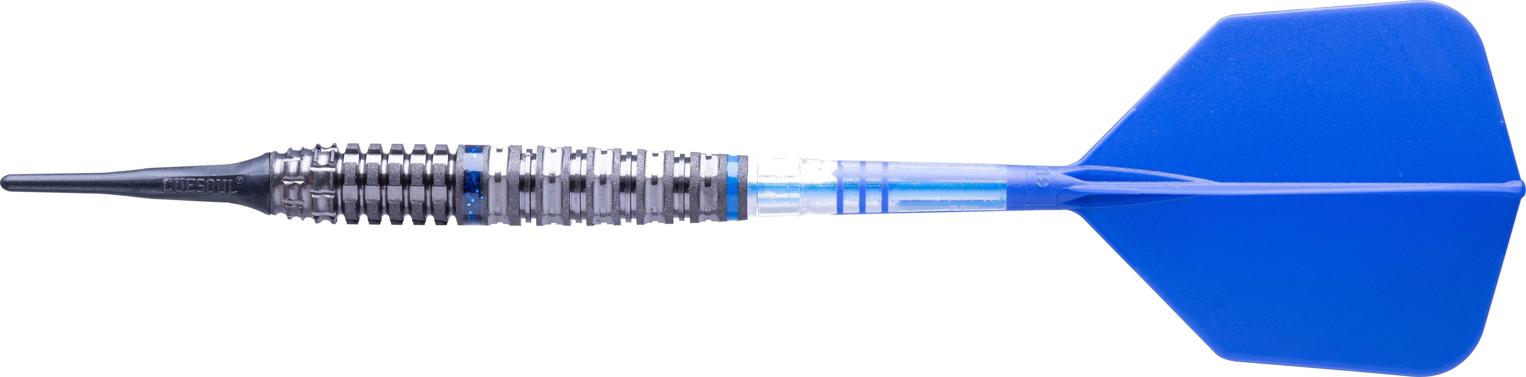 Cuesoul Engine V3 Darts - Soft Tip - 90% Tungsten - Hope Ring - Blue - Image 3
