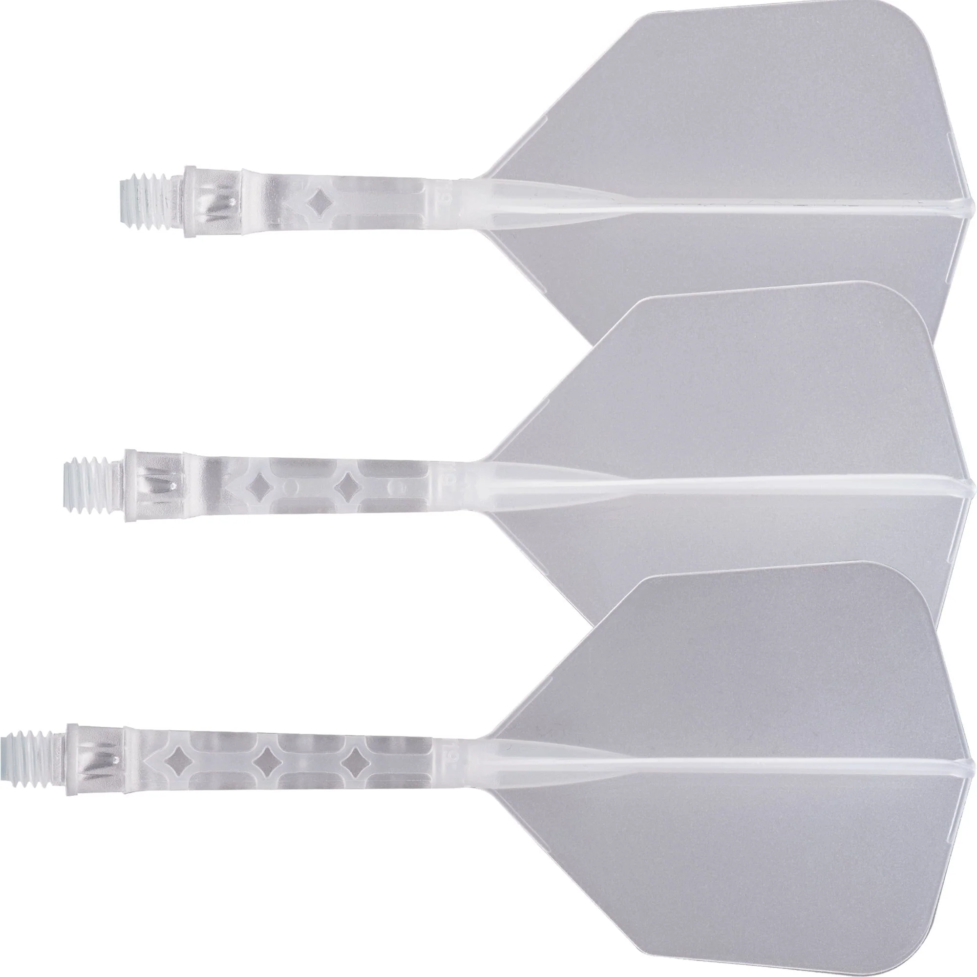 Cuesoul Rost T19 Integrated Dart Shaft and Flights - Big Wing - Clear with Clear Flight - Image 3