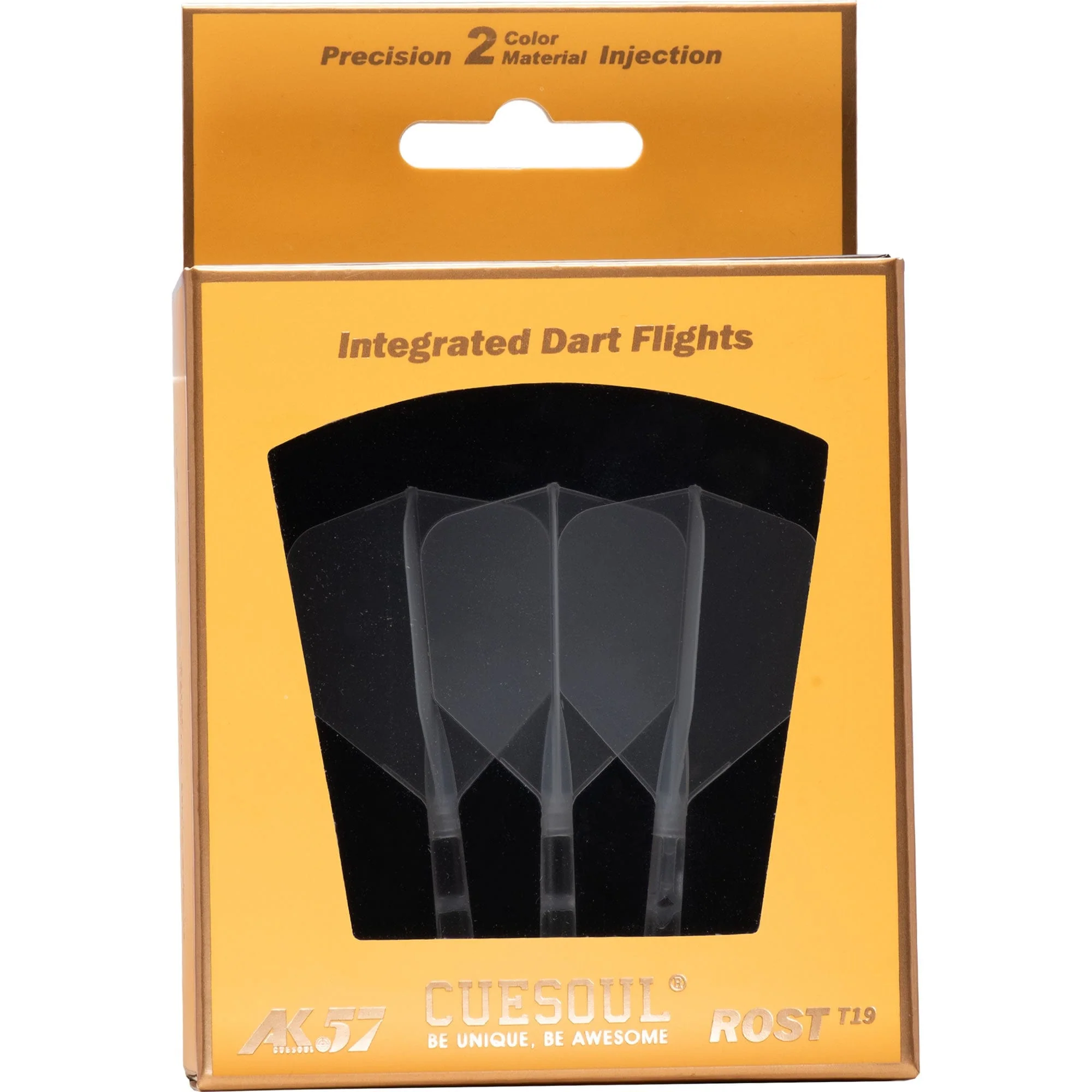 Cuesoul Rost T19 Integrated Dart Shaft and Flights - Big Wing - Clear with Clear Flight - Image 9