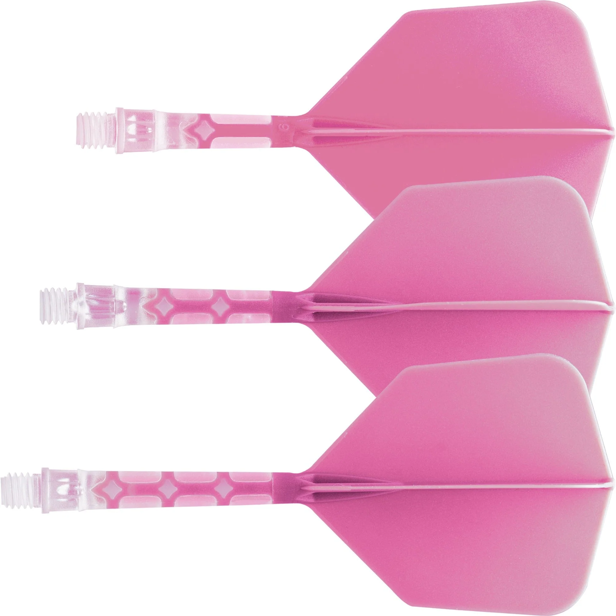 Cuesoul Rost T19 Integrated Dart Shaft and Flights - Big Wing - Clear with Pink Flight - Image 3