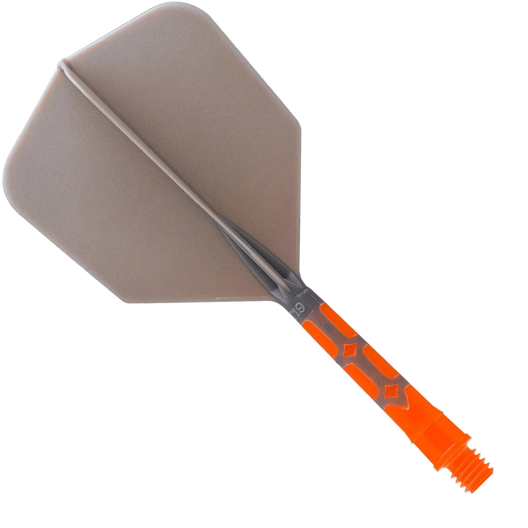 Cuesoul Rost T19 Integrated Dart Shaft and Flights - Big Wing - Orange with Grey Flight - Image 4
