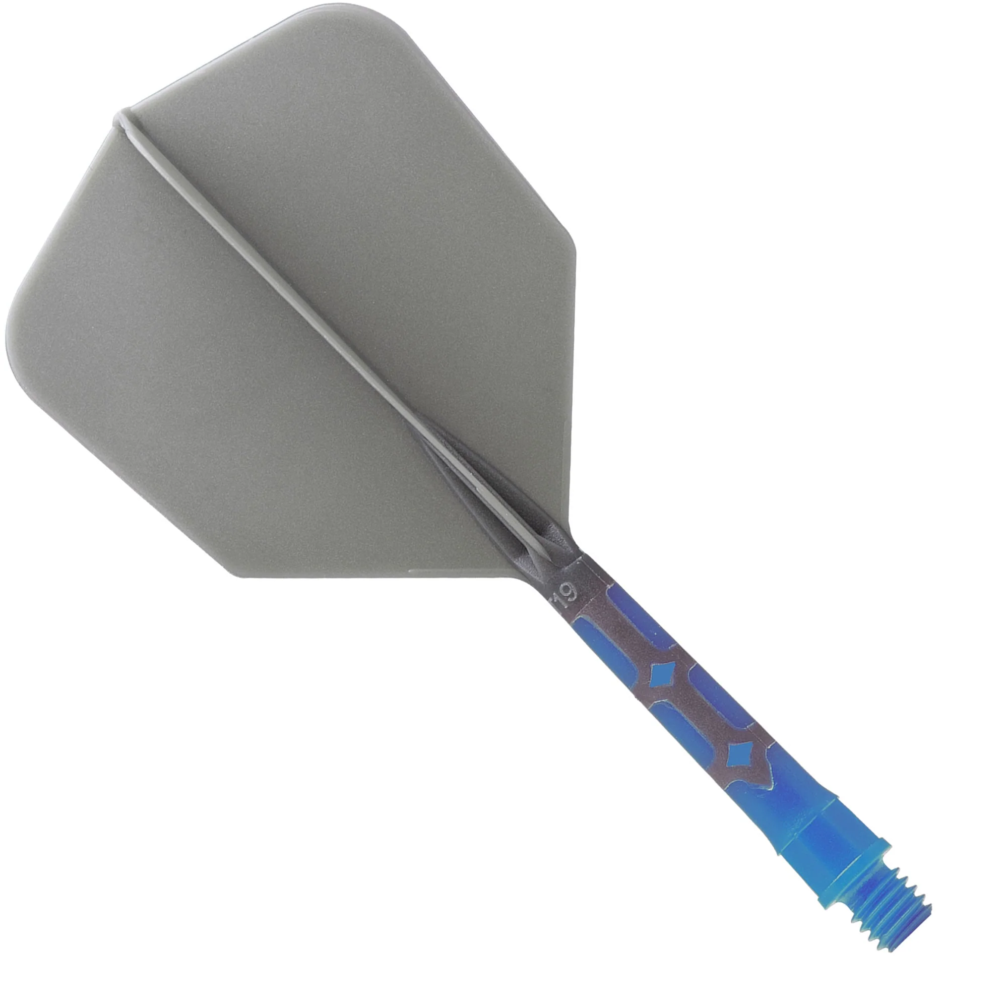 *Cuesoul Rost T19 Integrated Dart Shaft and Flights - Big Wing - Sky Blue with Grey Flight - Image 4